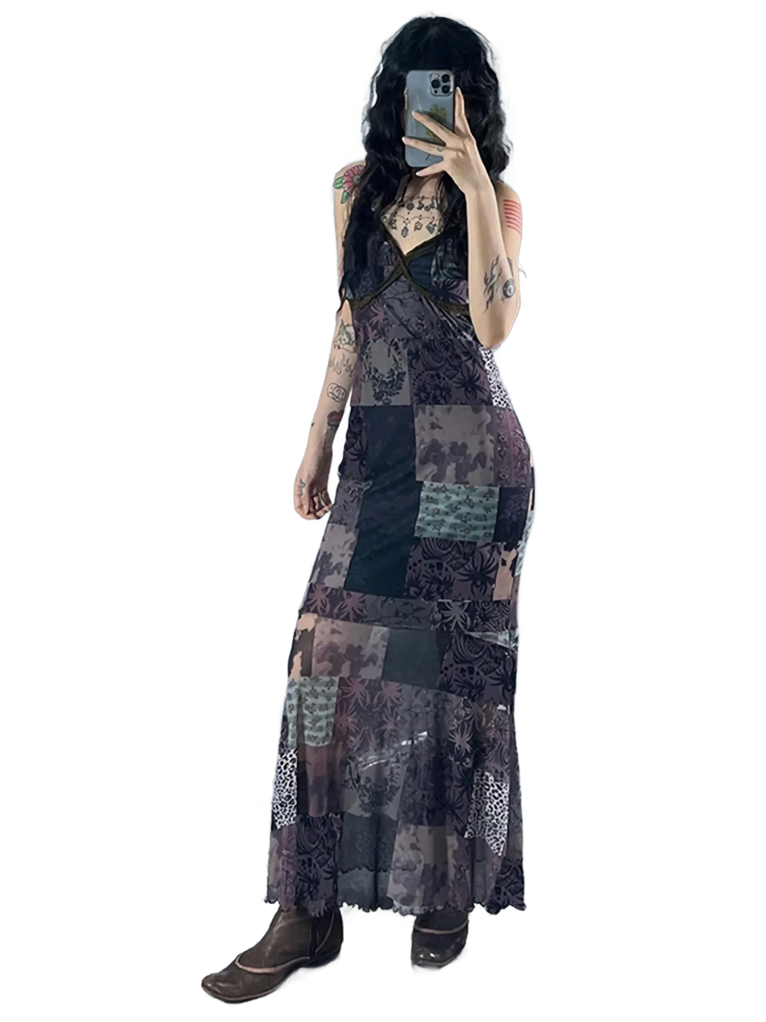 Patchwork Camisole Sun Dress - Image 3