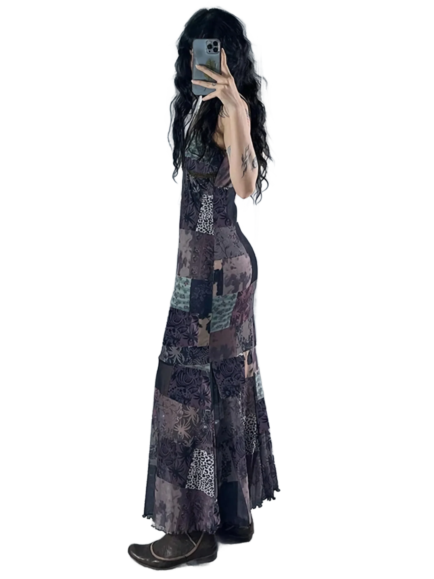 Patchwork Camisole Sun Dress - Image 5