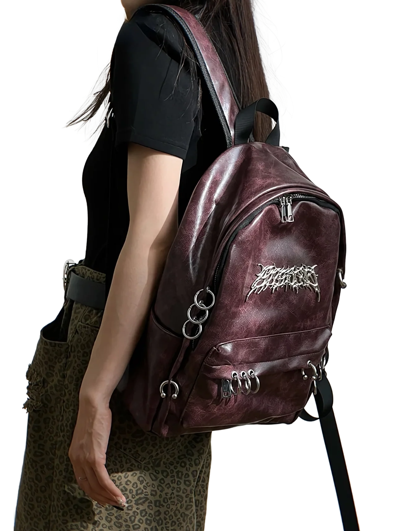 'Pierced' Faux Leather Backpack - Image 4