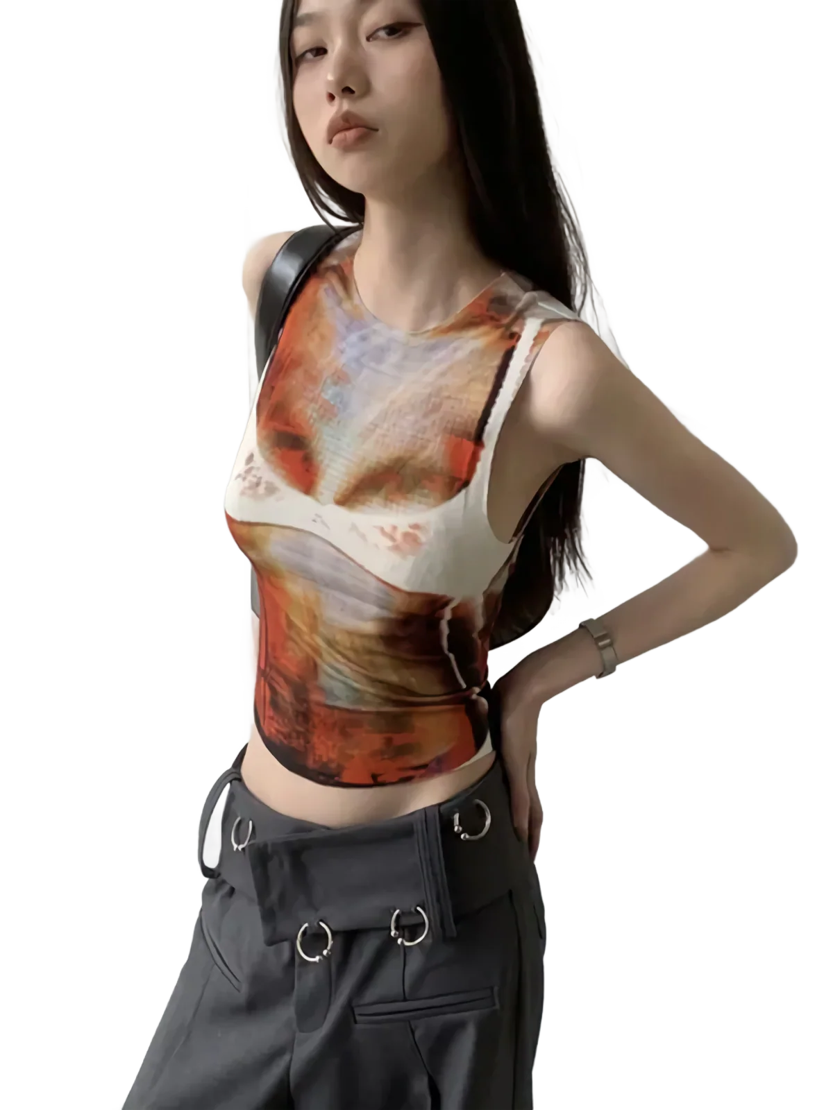 'Pixel Perfect' Cropped Tank Top - Image 2