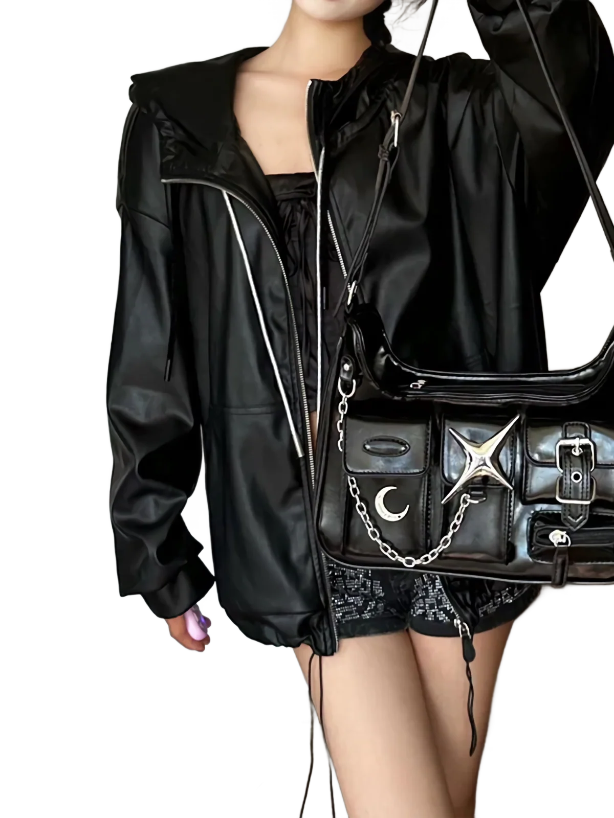 'Polaris' Vegan Leather Shoulder Bag