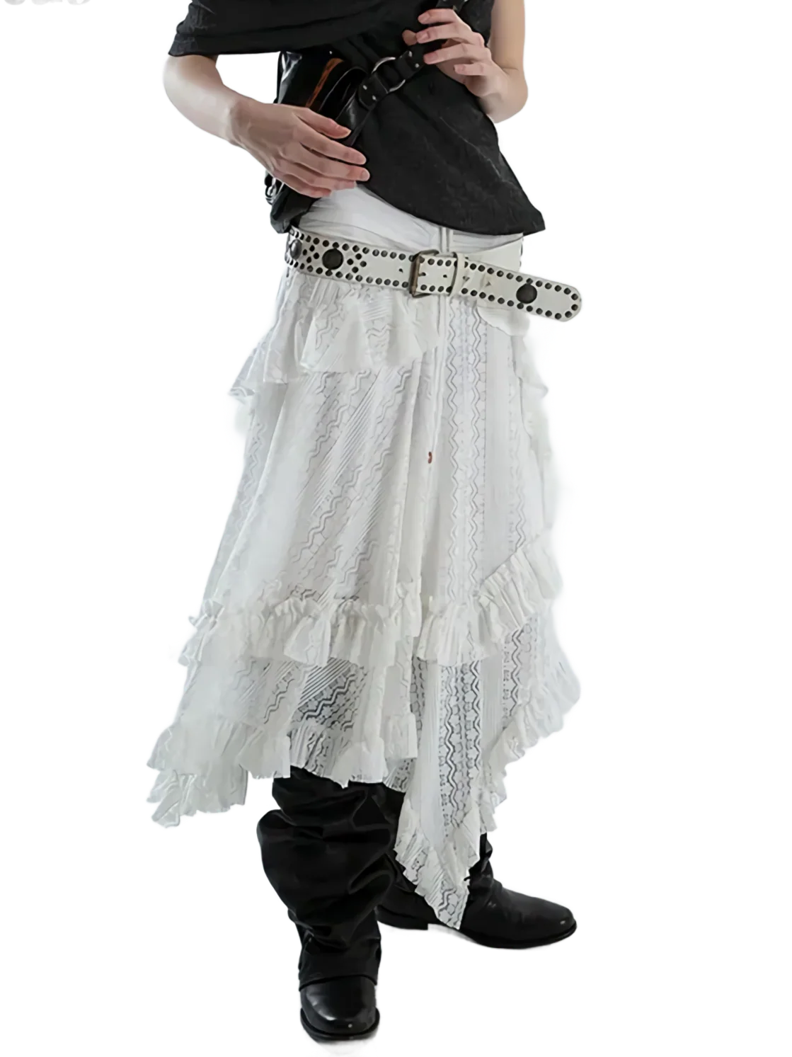'Prairie' Layered Lace Skirt