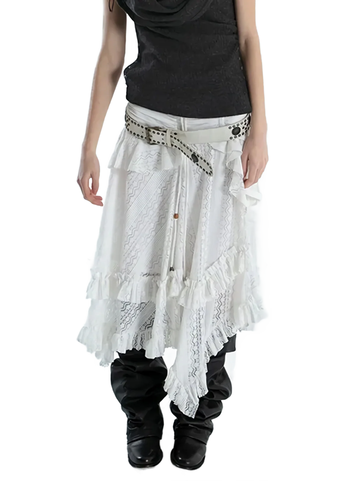 'Prairie' Layered Lace Skirt - Image 2