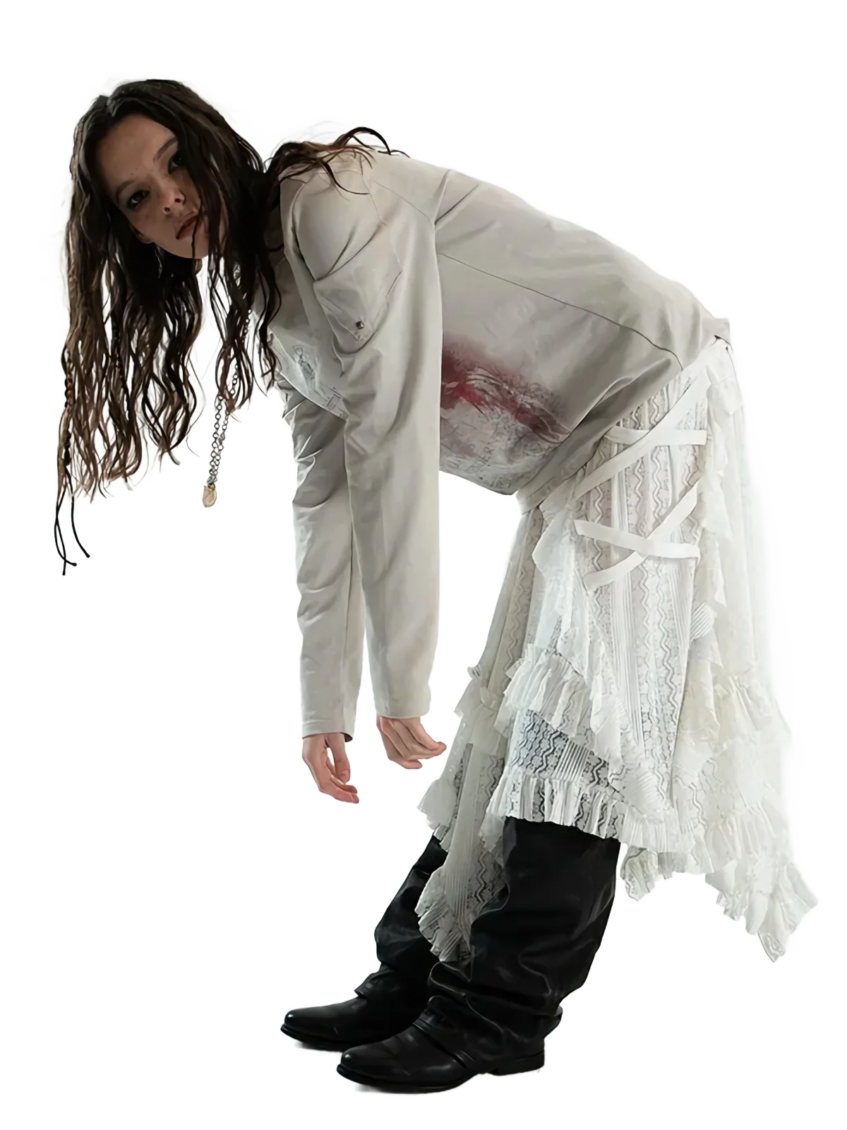 'Prairie' Layered Lace Skirt - Image 6
