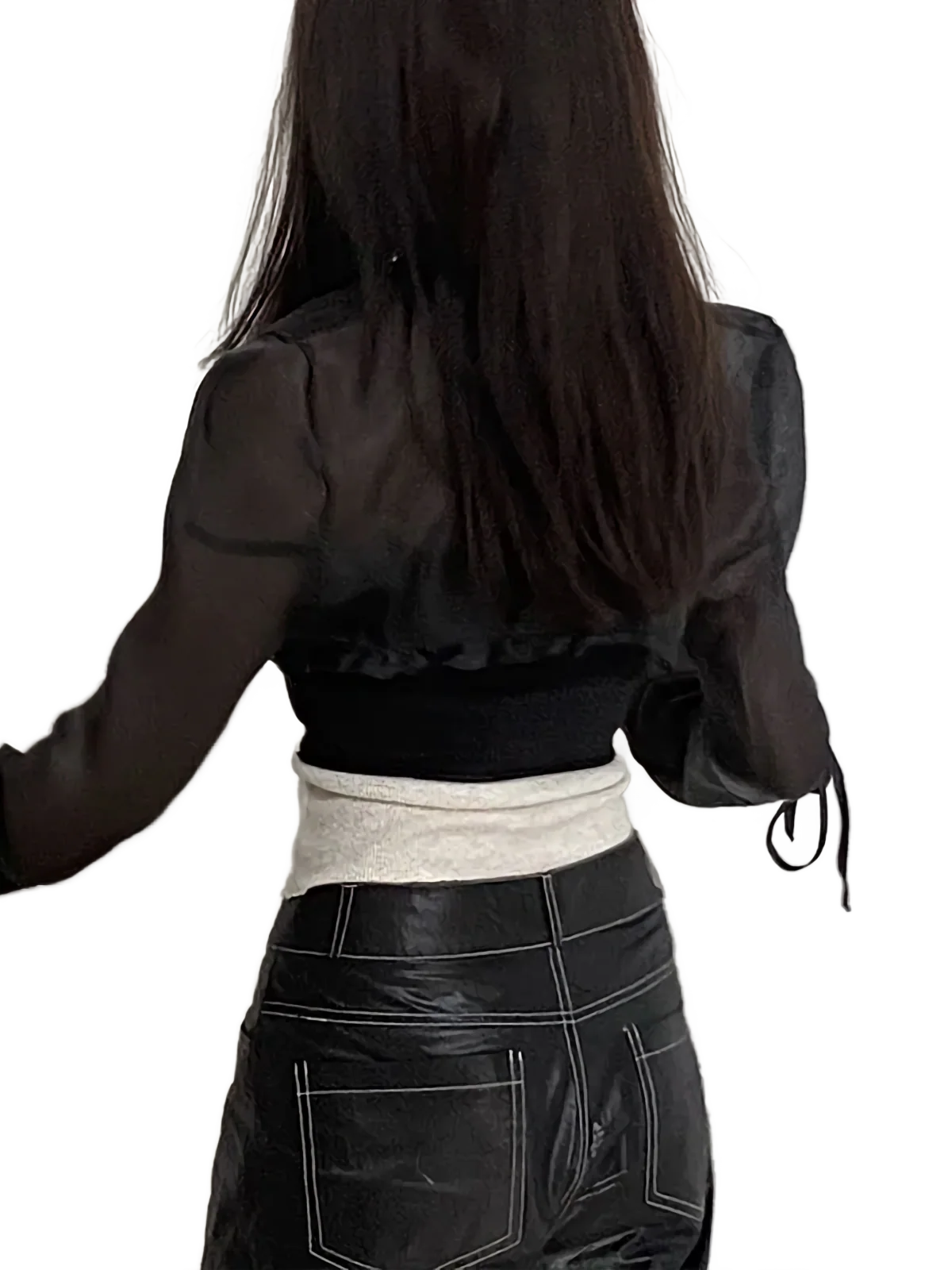 Puff Lace Mesh Sleeve Set - Image 4