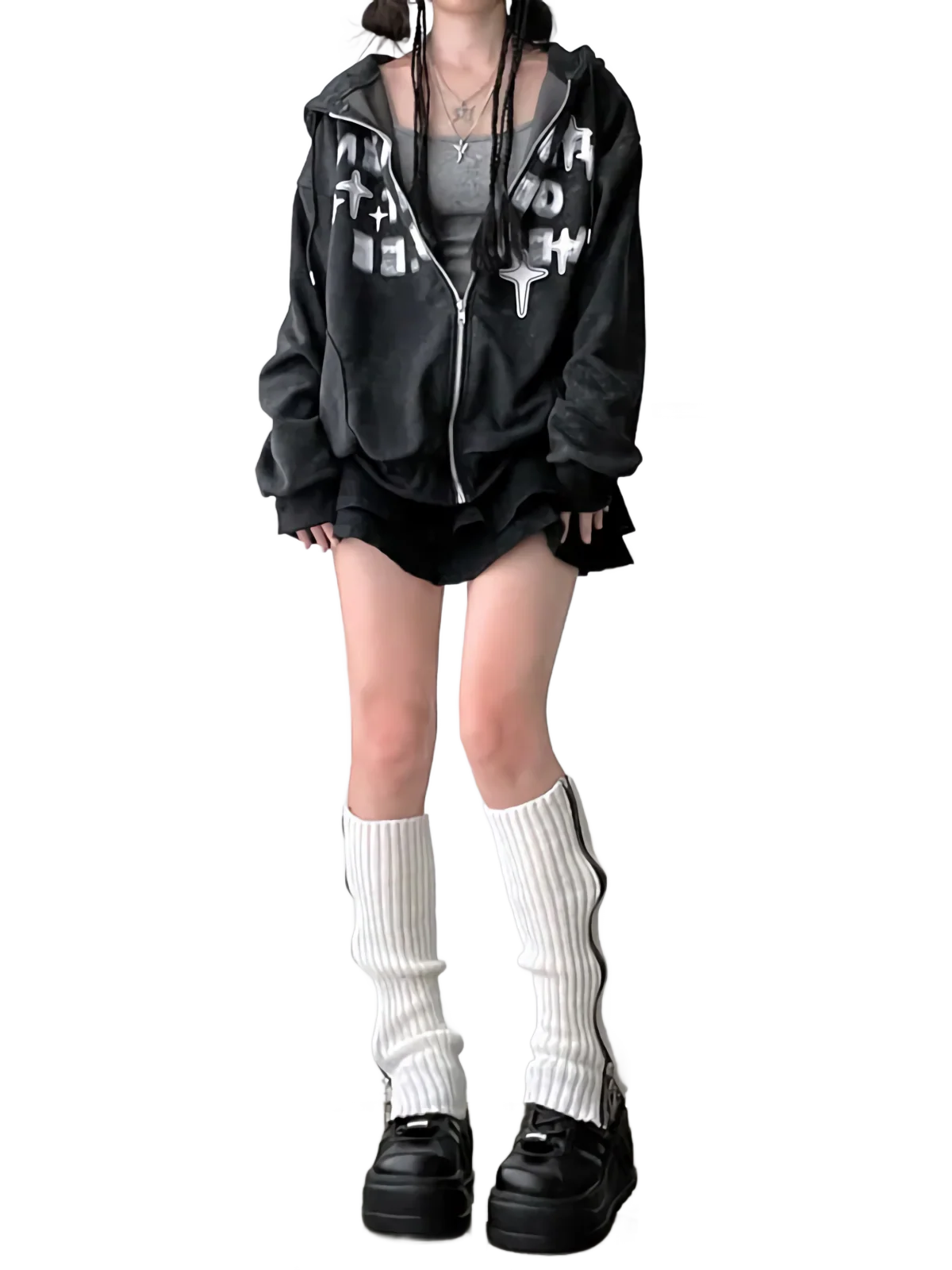 Punk Zip-Through Leg Warmers - Image 3