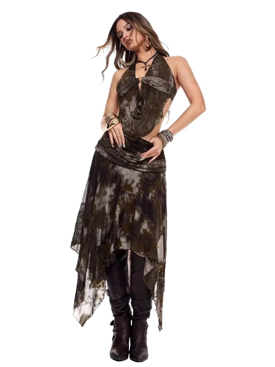 Ravaged Eerie A-Line Skirt