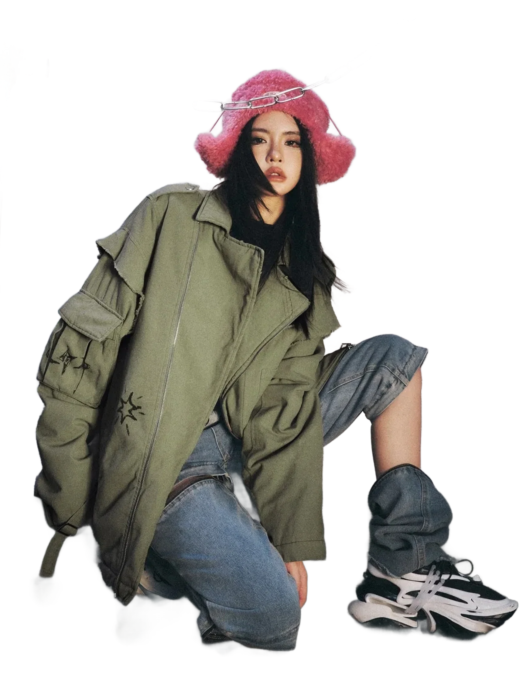 Raw Cut Canvas Cross Zip Jacket - Image 2