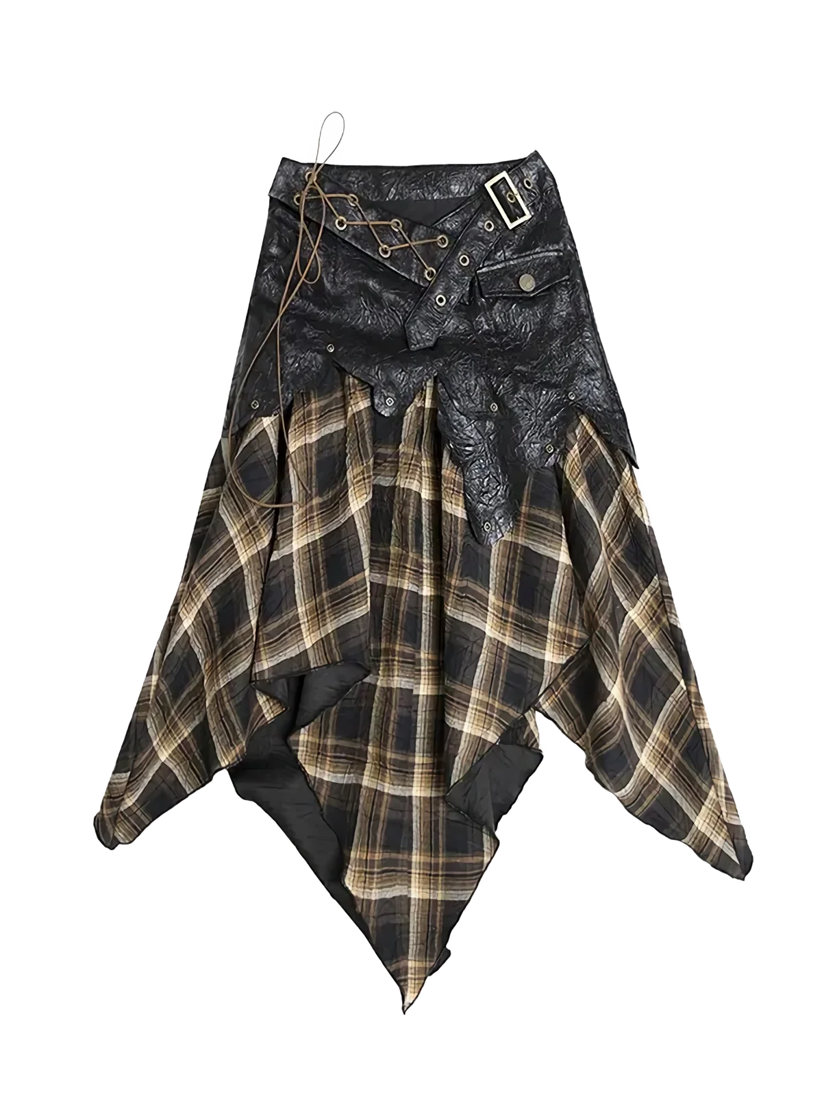 Rebel Threads Mid-Calf Patchwork Skirt - Image 5
