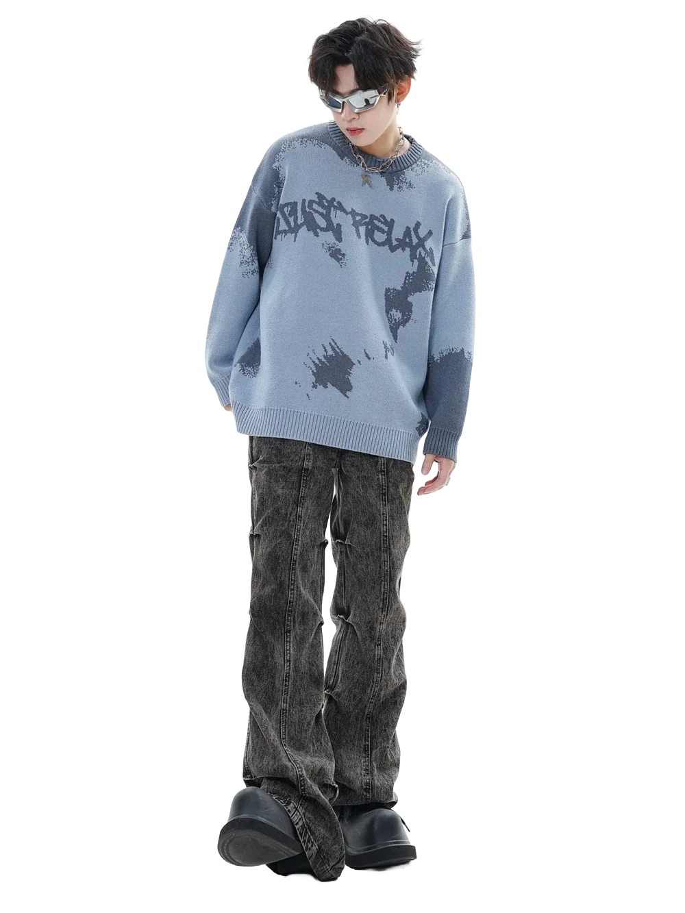 'Relax' Oversized Knit Sweater - Image 12