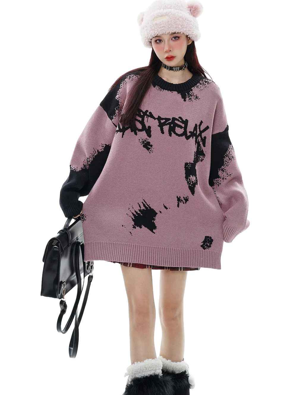 'Relax' Oversized Knit Sweater - Image 2