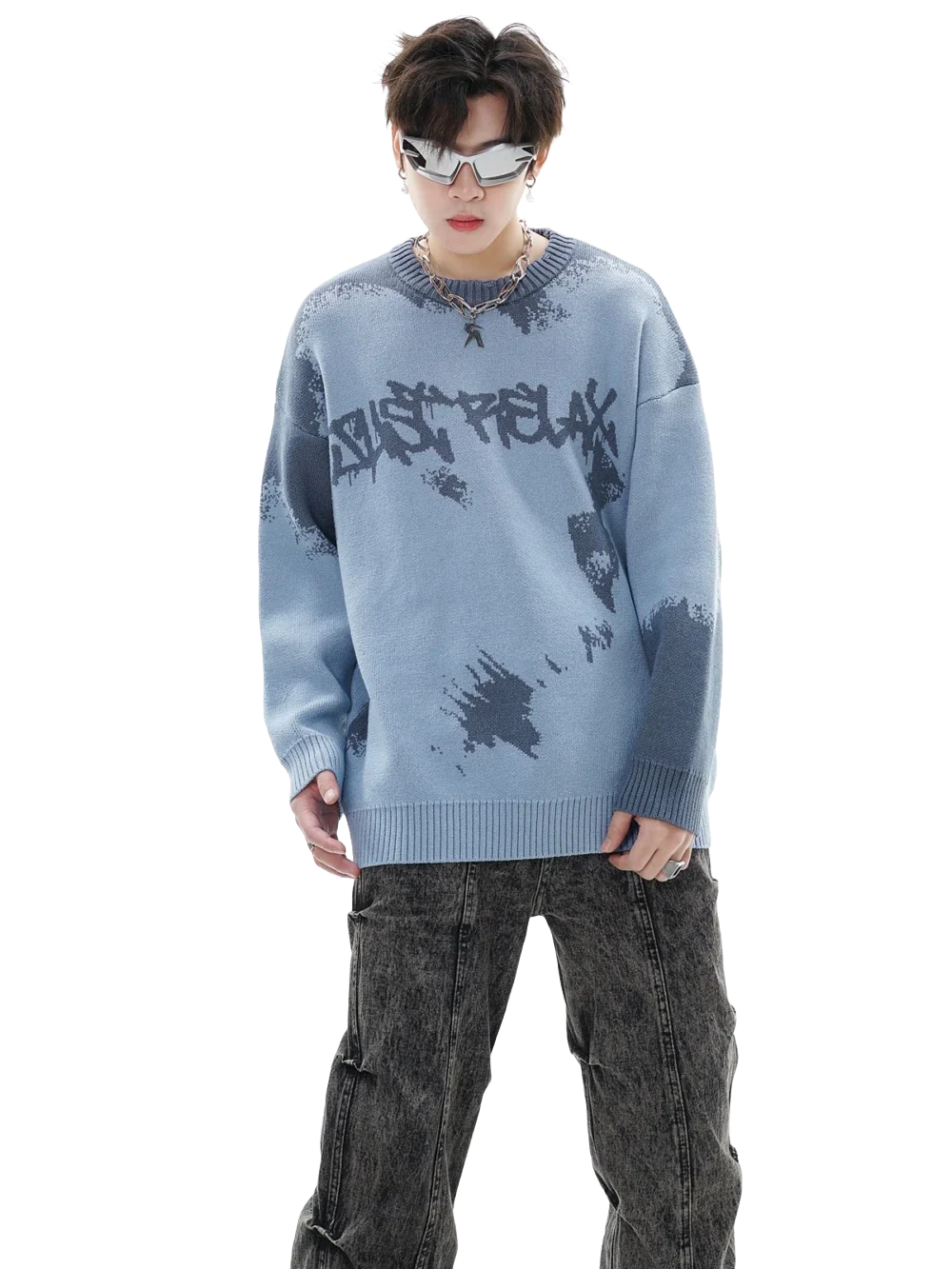 'Relax' Oversized Knit Sweater - Image 3