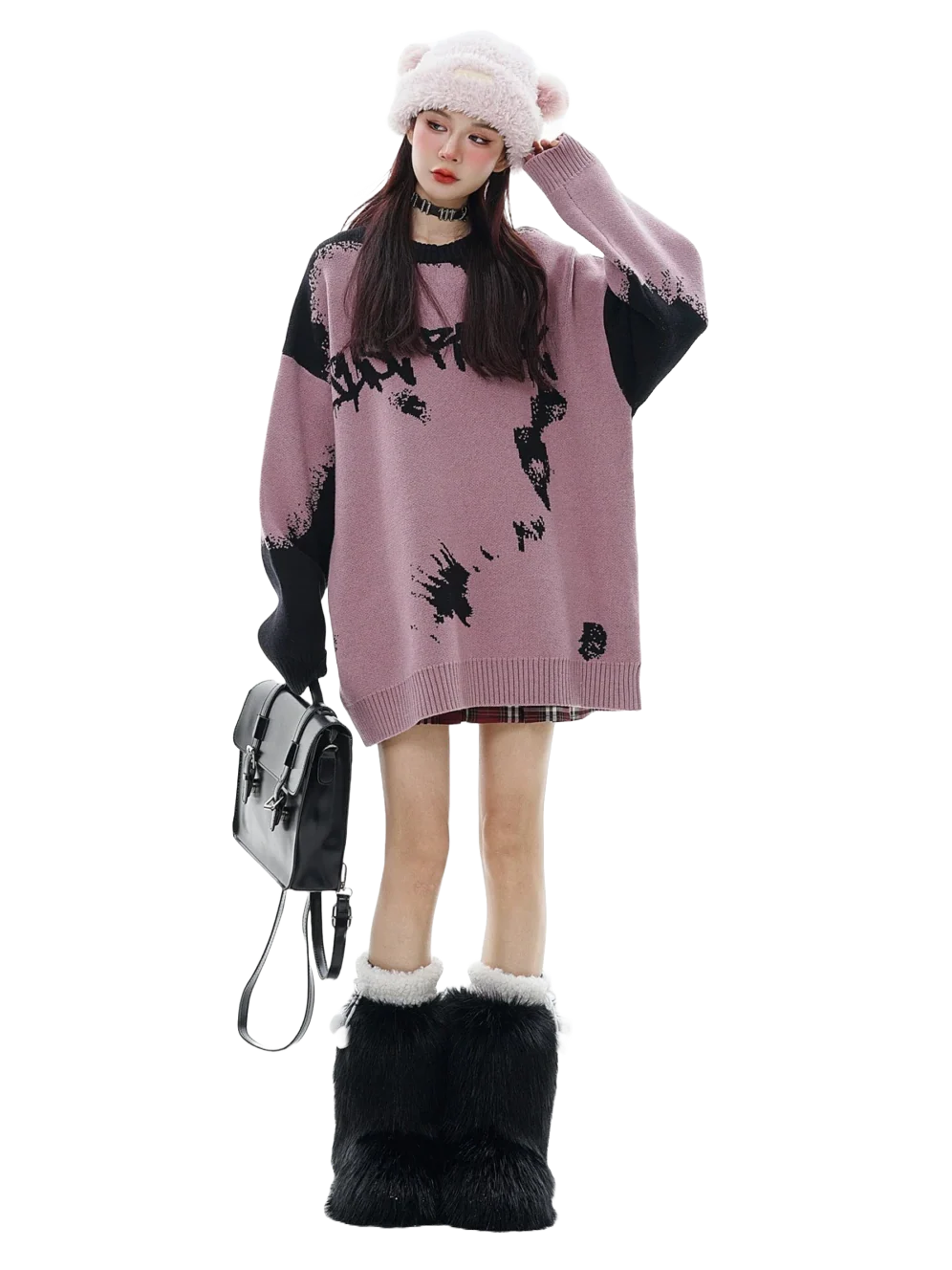 'Relax' Oversized Knit Sweater - Image 5