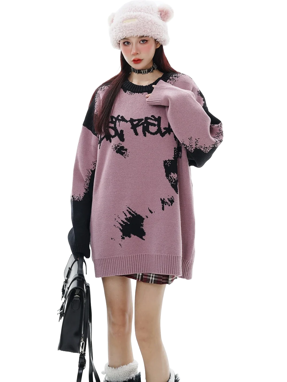 'Relax' Oversized Knit Sweater - Image 8
