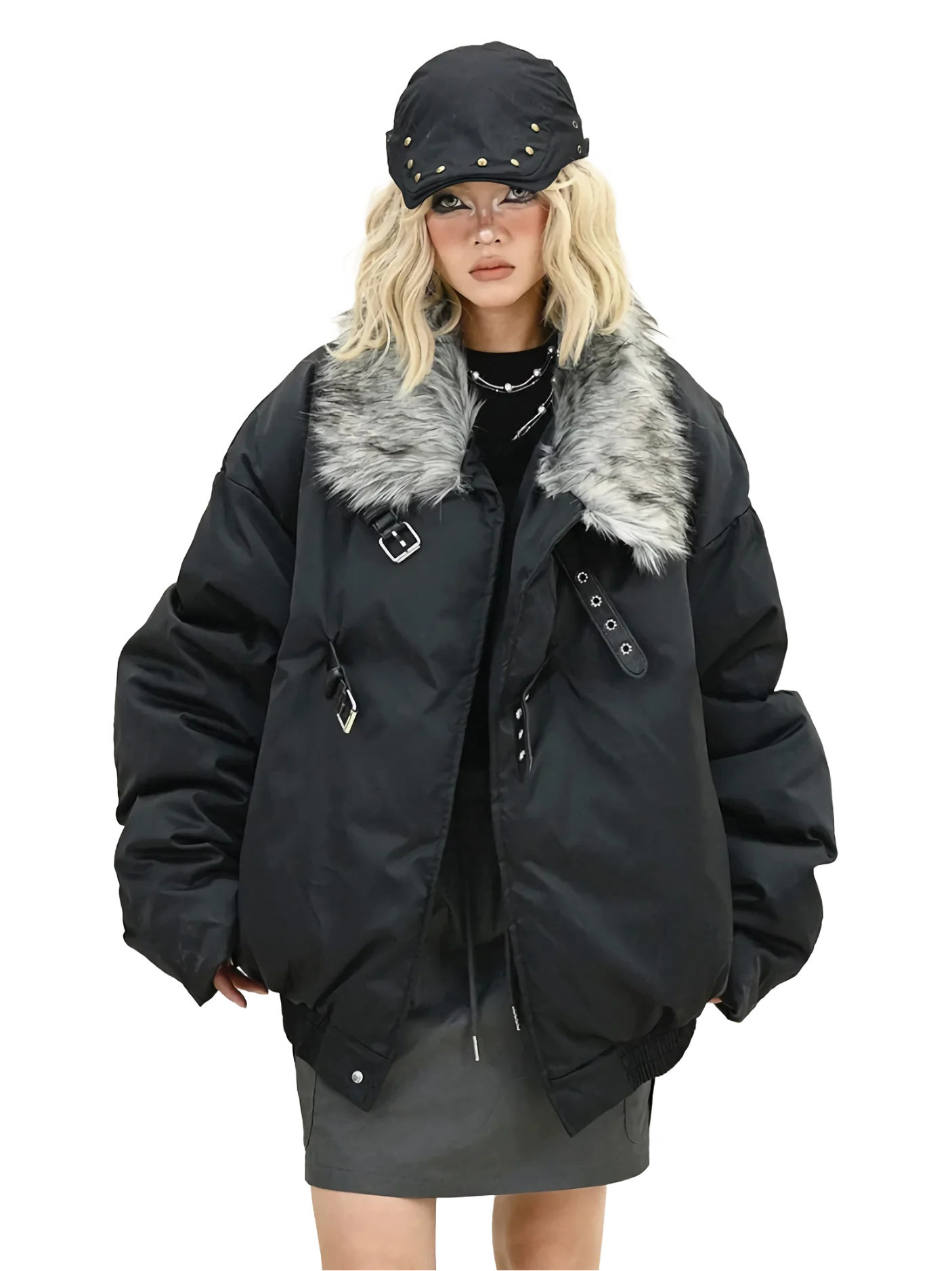 'Riften' Fur-Trimmed Puffer Jacket