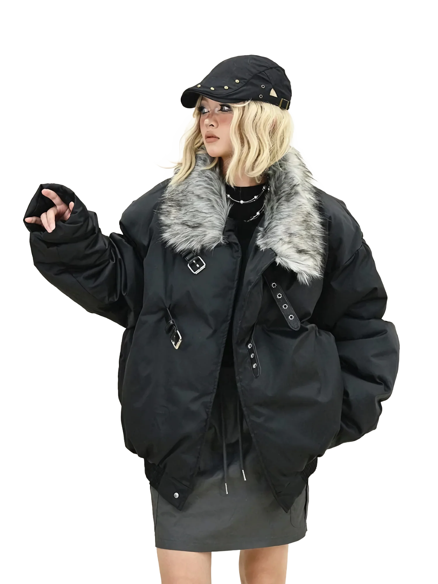 'Riften' Fur-Trimmed Puffer Jacket - Image 2
