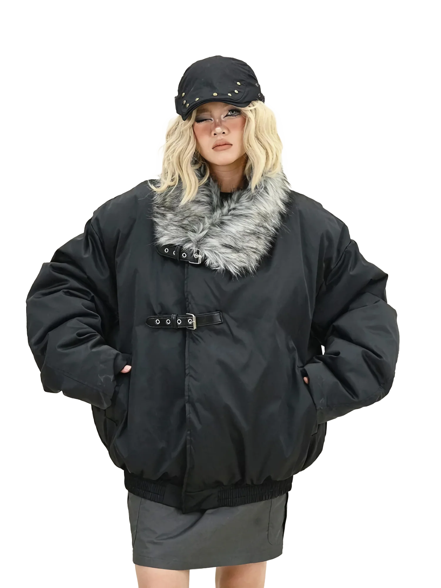 'Riften' Fur-Trimmed Puffer Jacket - Image 3