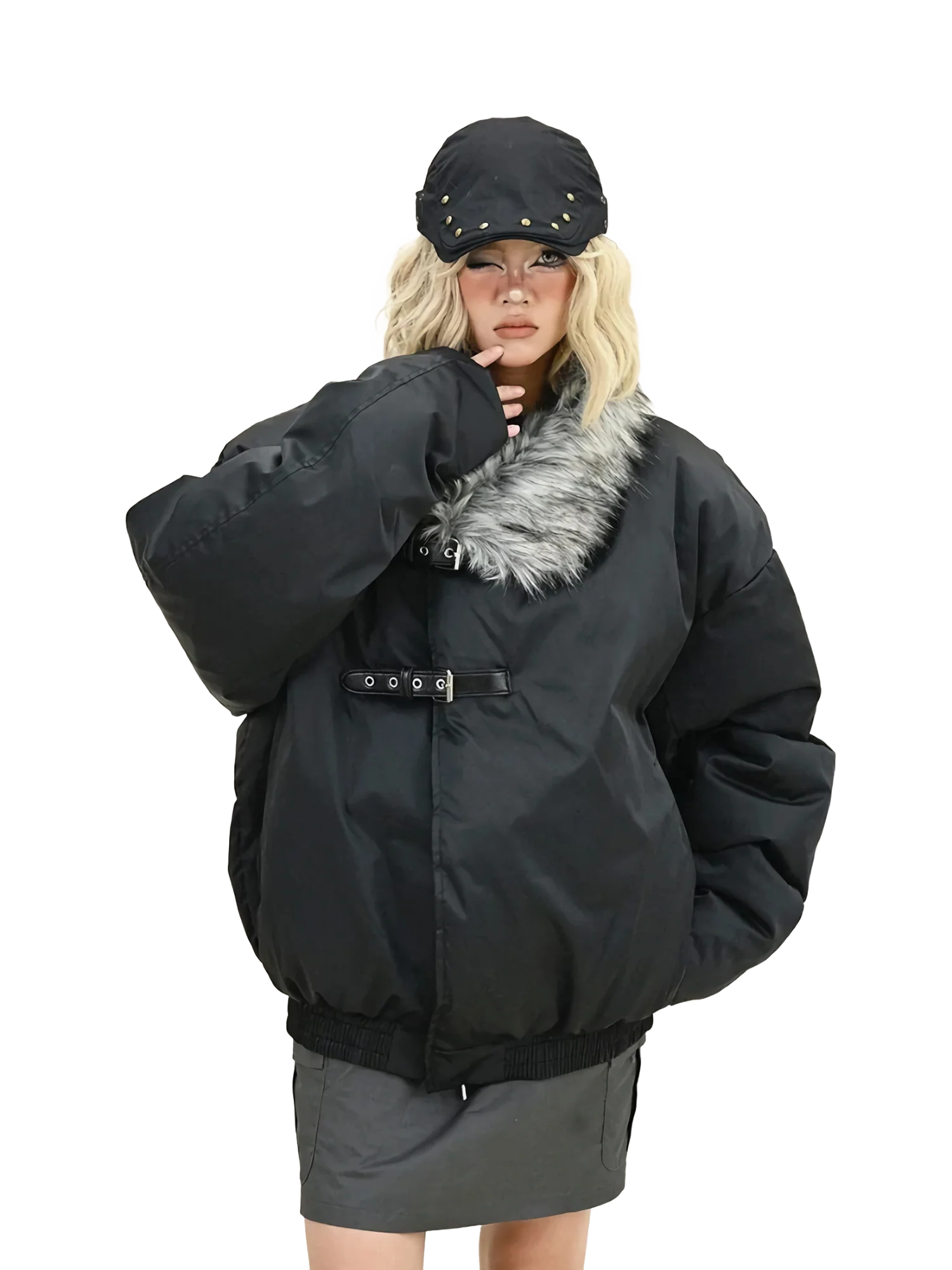 'Riften' Fur-Trimmed Puffer Jacket - Image 4