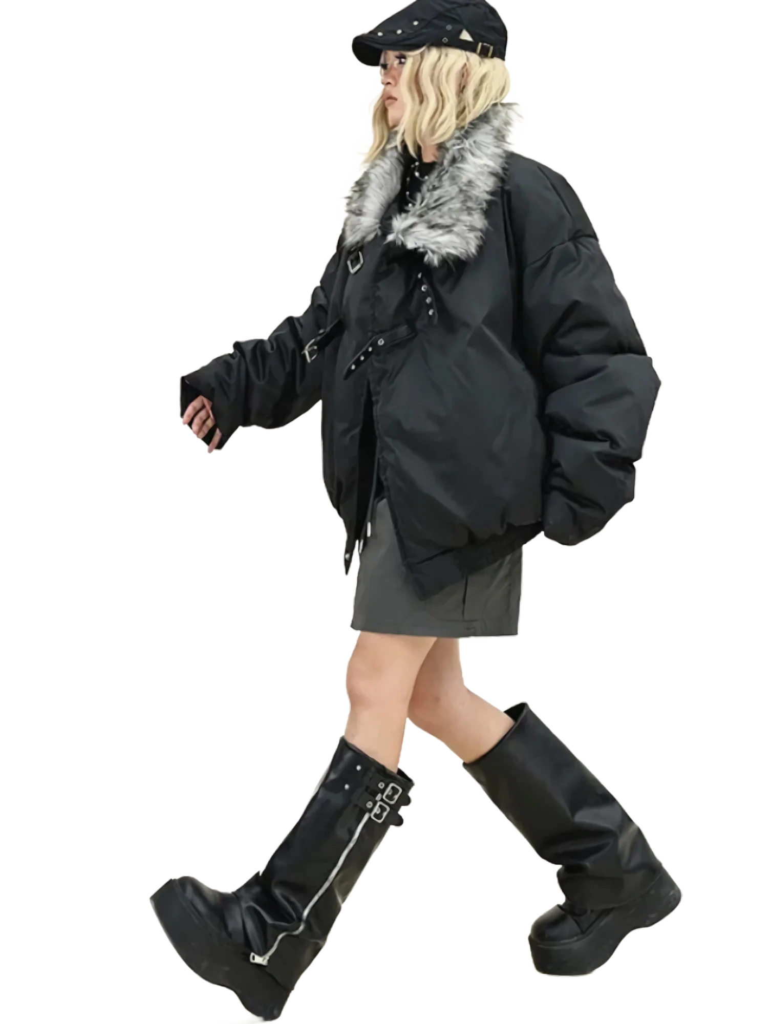 'Riften' Fur-Trimmed Puffer Jacket - Image 5