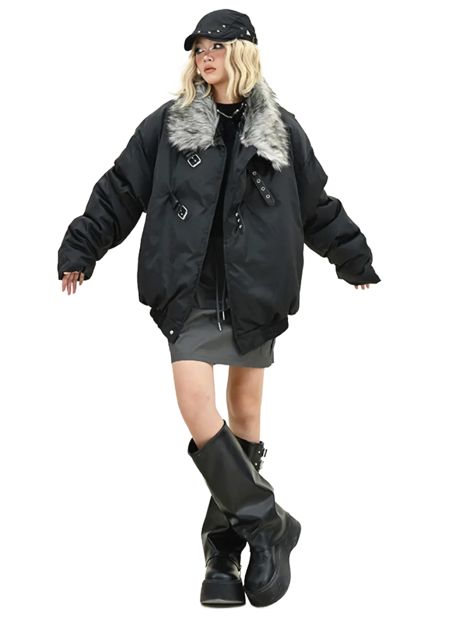 'Riften' Fur-Trimmed Puffer Jacket - Image 6