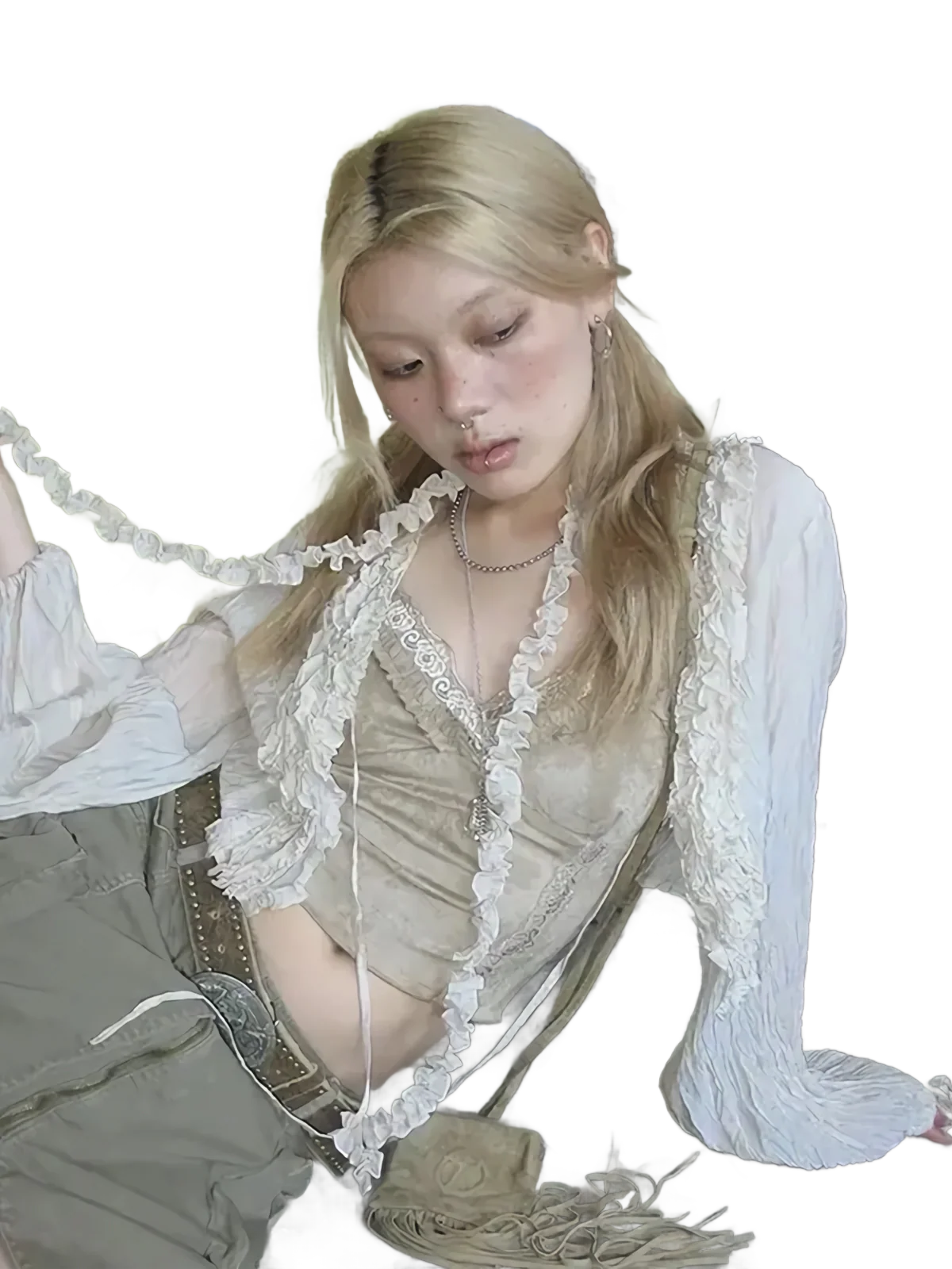 Ruffled Lace Cover Up - Image 3