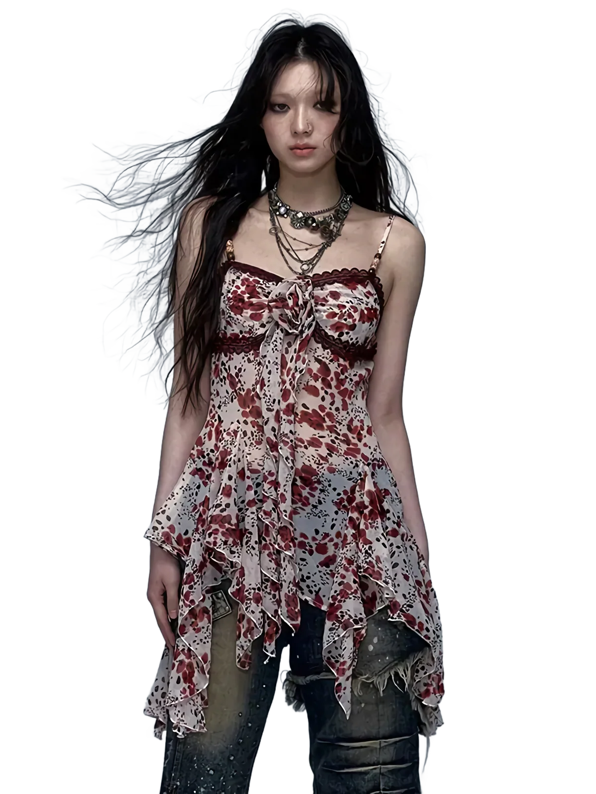 'Secret' Flowing Camisole Mini Dress - Image 4