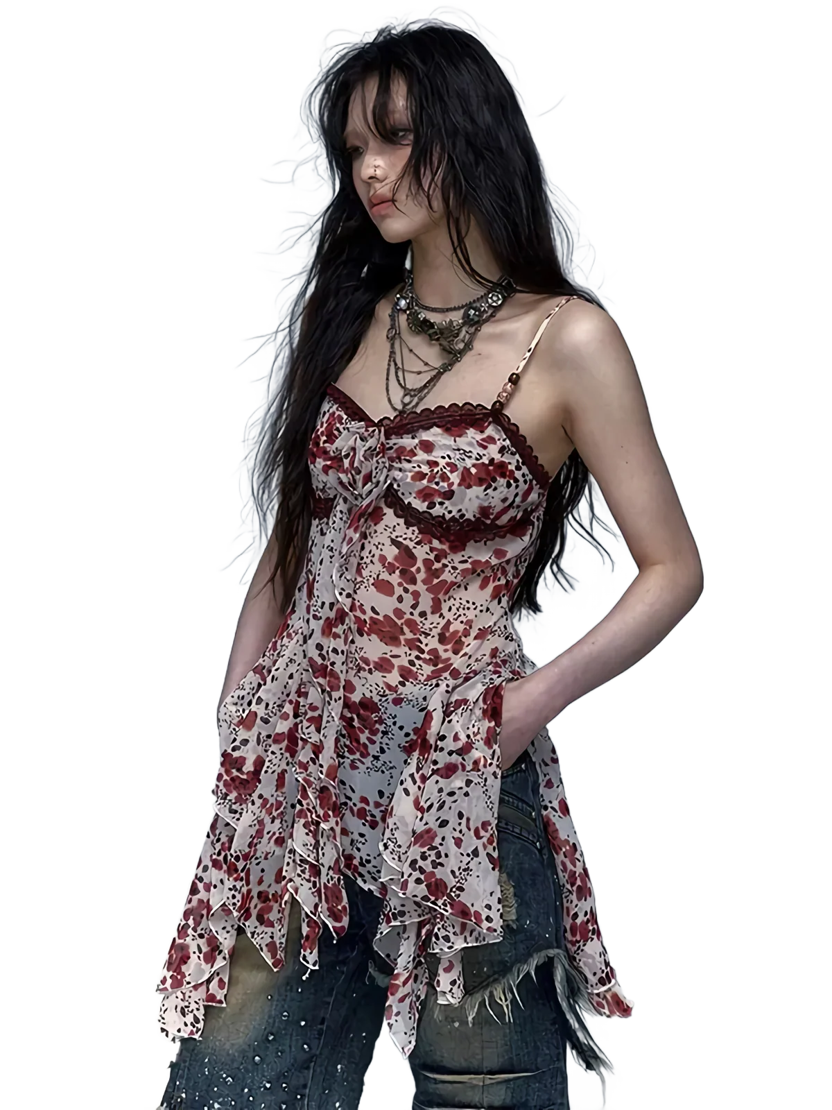 'Secret' Flowing Camisole Mini Dress - Image 6