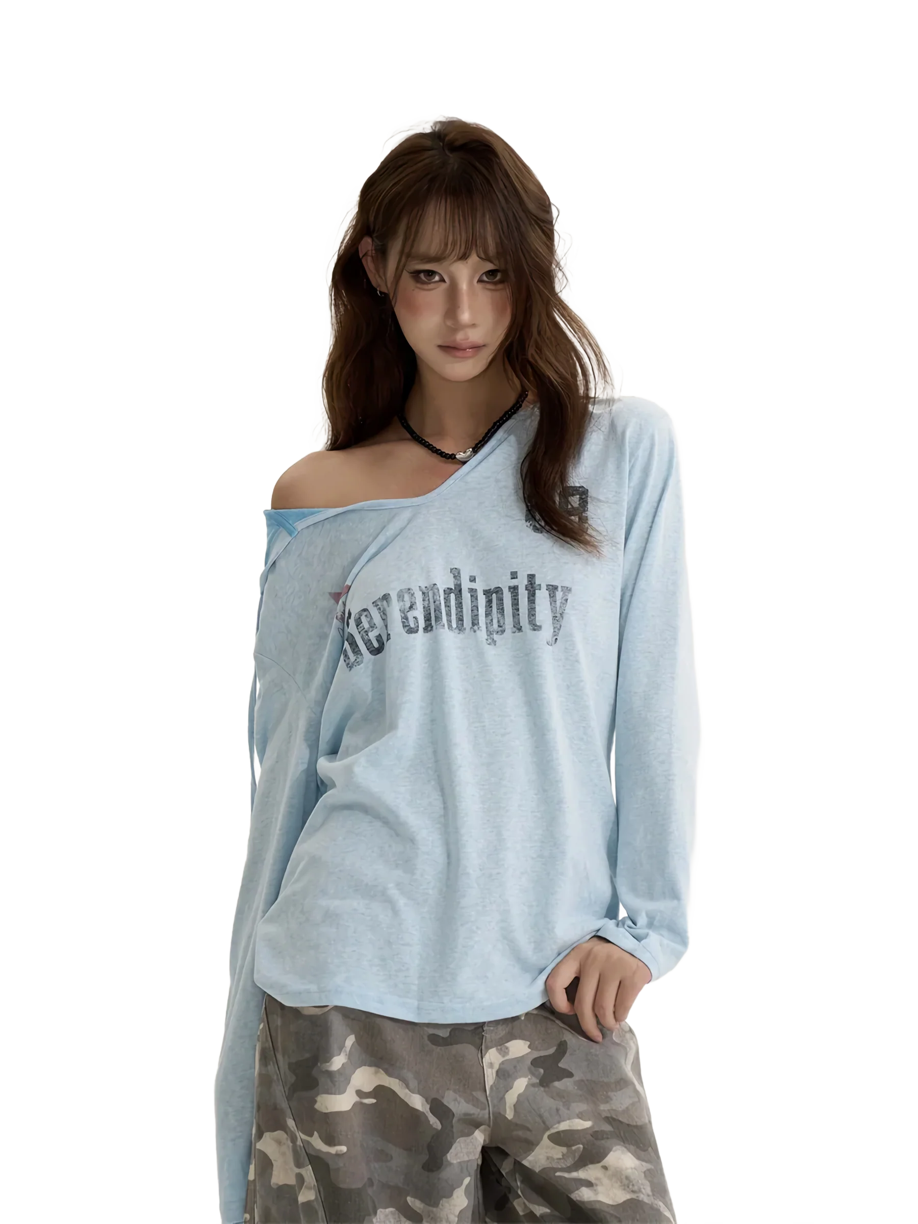 'Serendipity' Loose Fit Graphic Print Hoodie - Image 10