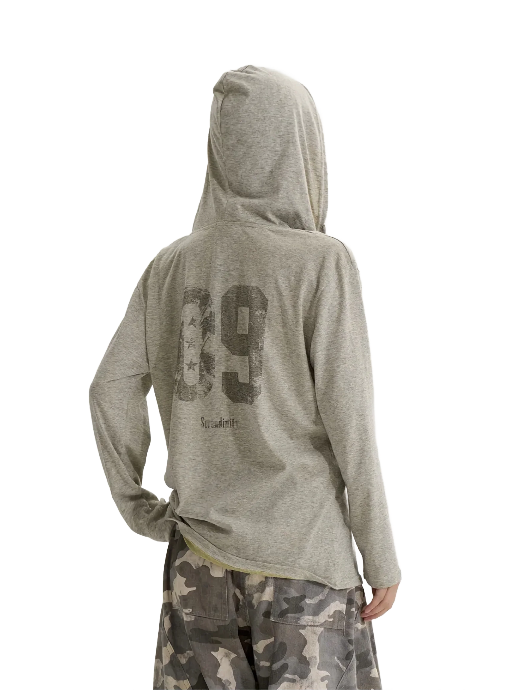 'Serendipity' Loose Fit Graphic Print Hoodie - Image 2