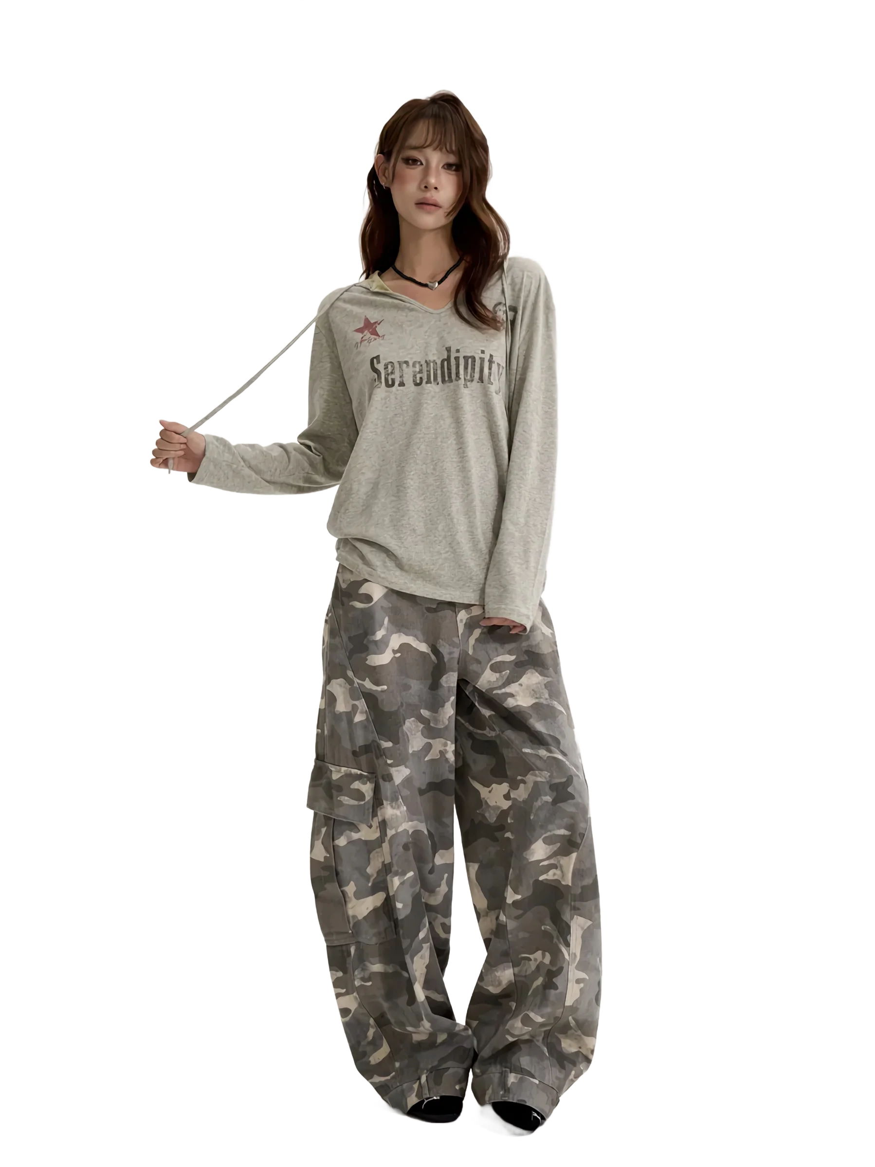 'Serendipity' Loose Fit Graphic Print Hoodie - Image 3