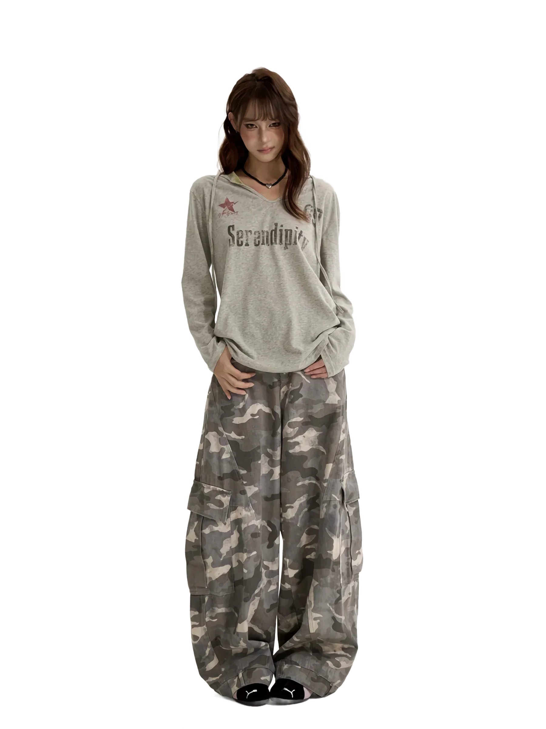 'Serendipity' Loose Fit Graphic Print Hoodie - Image 4