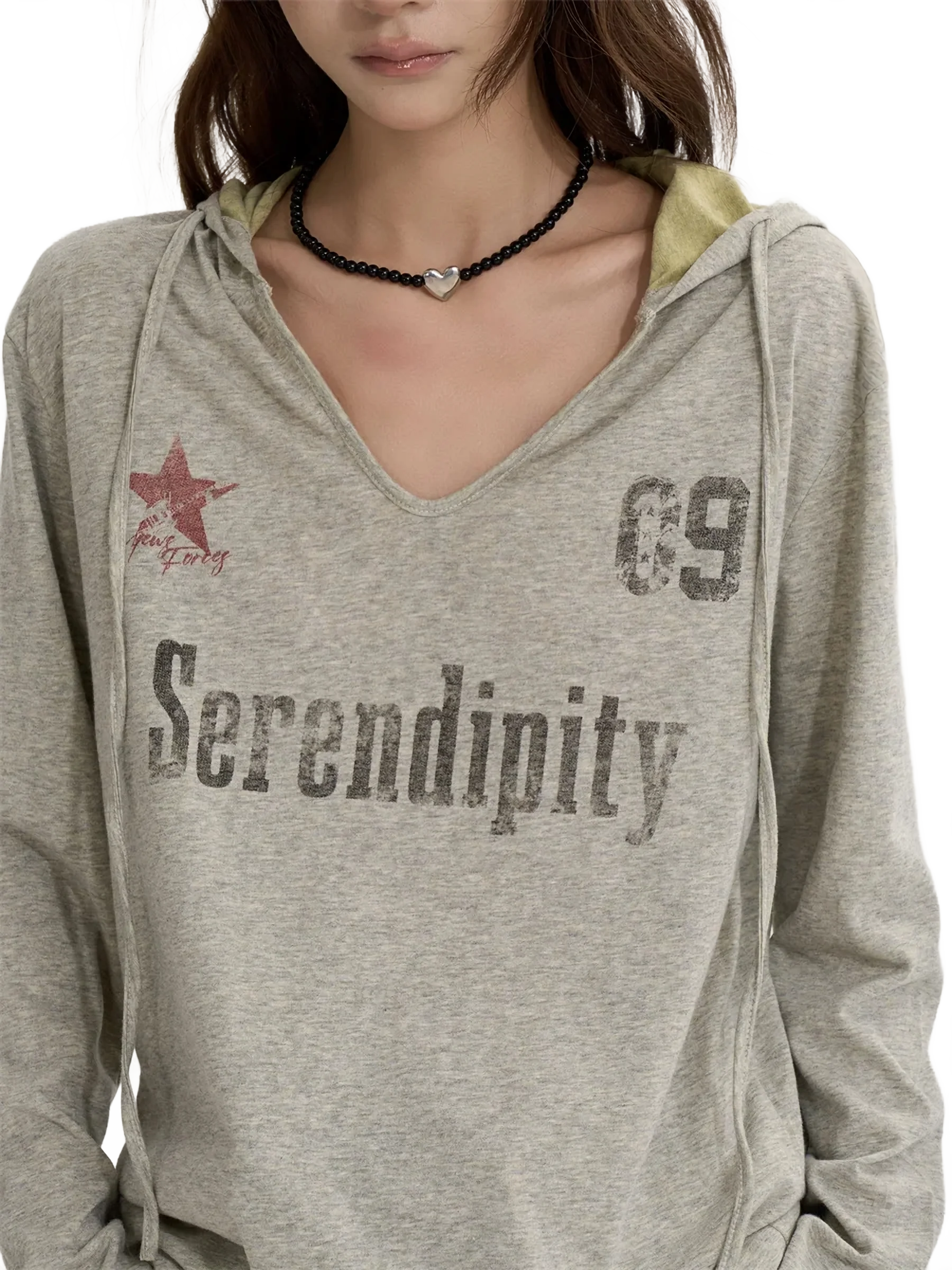 'Serendipity' Loose Fit Graphic Print Hoodie - Image 6