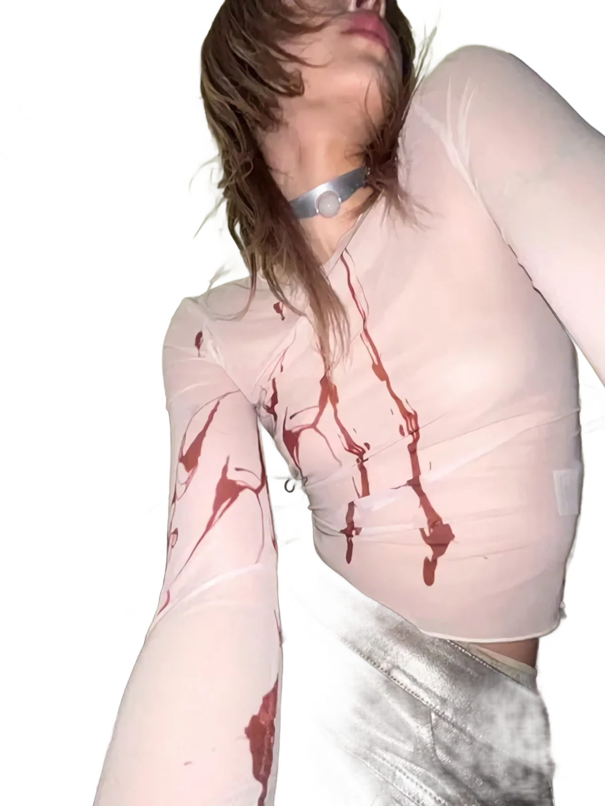 Shadow Sheer Long Sleeve Mesh Tee - Image 3