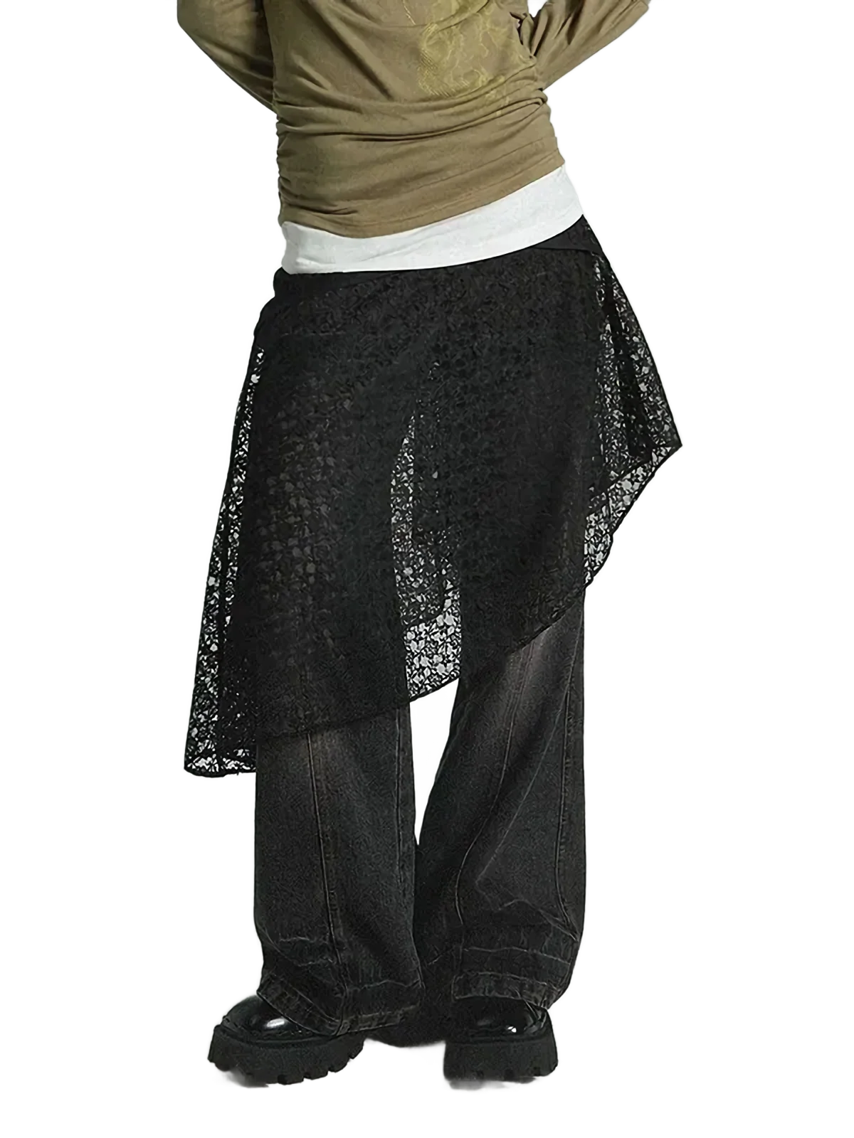 Sheer Lace Over Skirt - Image 4