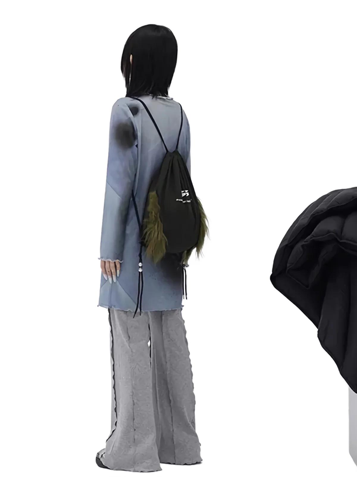 Soft Draped Minimalist Mesh Tunic - Image 4