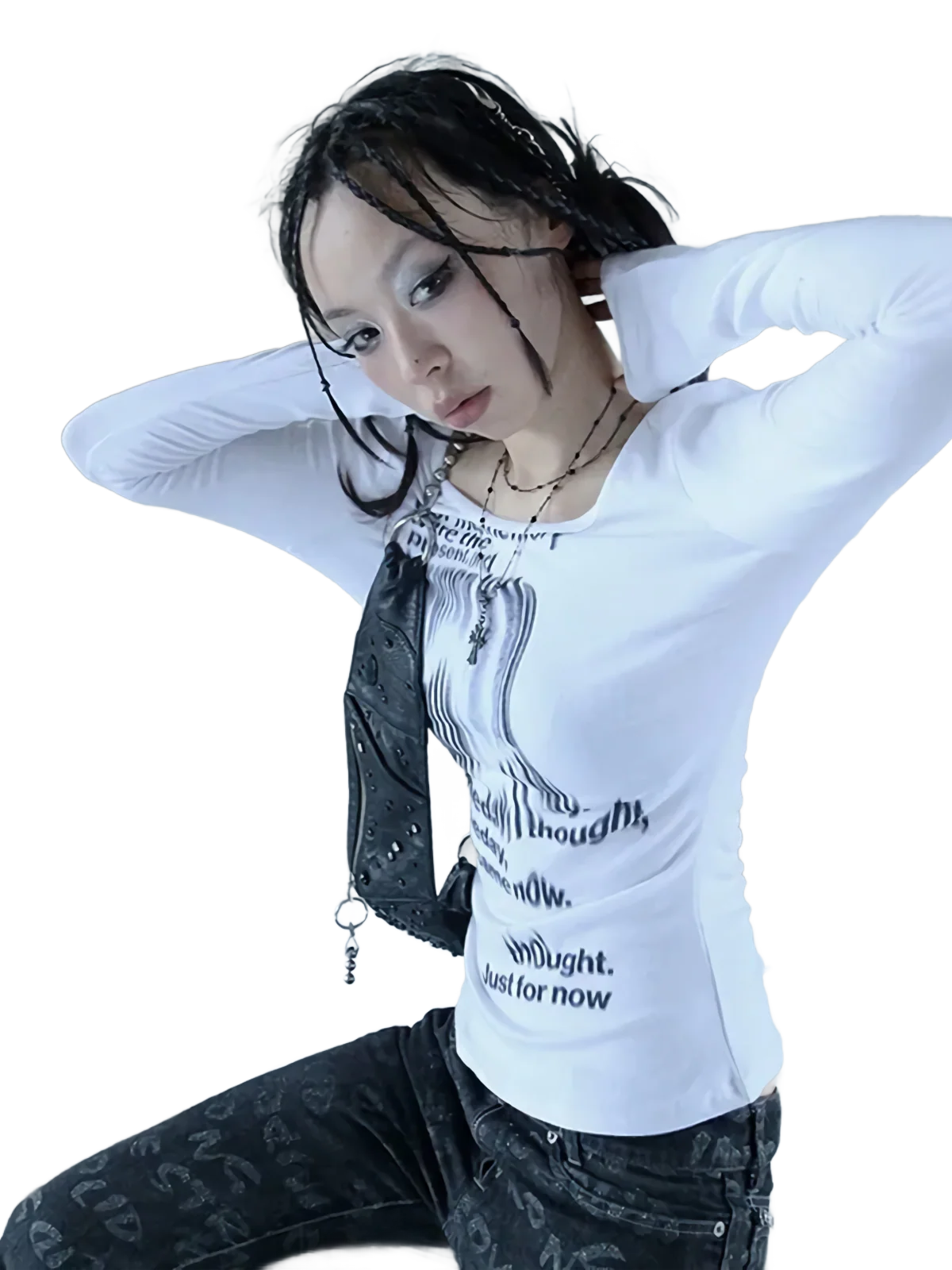 'Someday I Thought' Graphic Print Long Sleeve Tee - Image 4