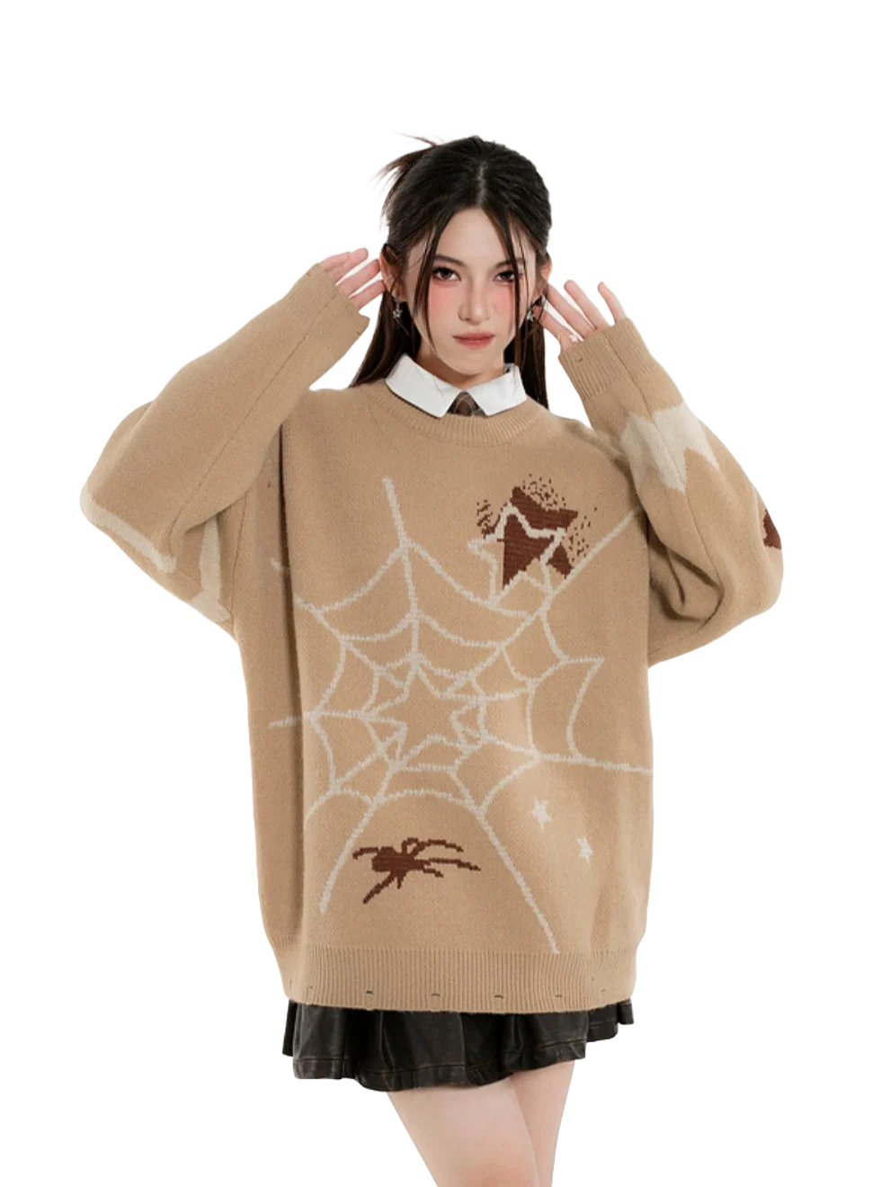 Spider Friend Oversized Knit Sweater