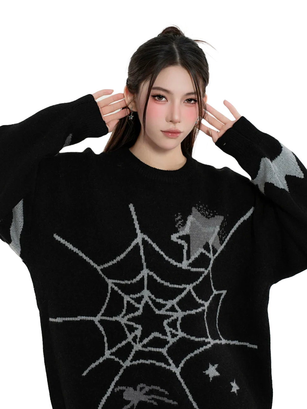 Spider Friend Oversized Knit Sweater - Image 3