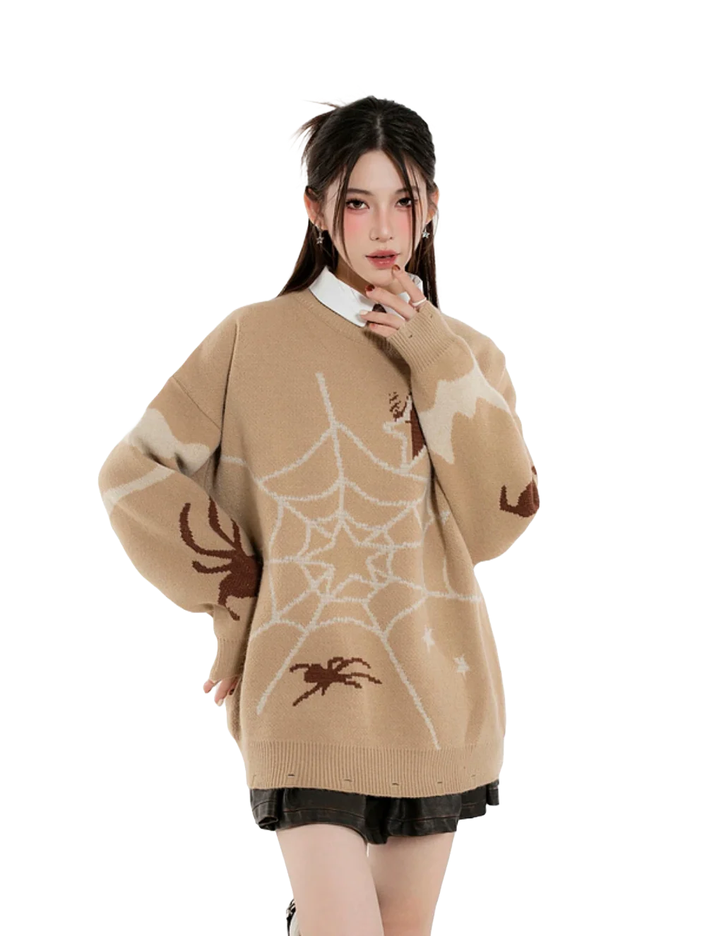 Spider Friend Oversized Knit Sweater - Image 5
