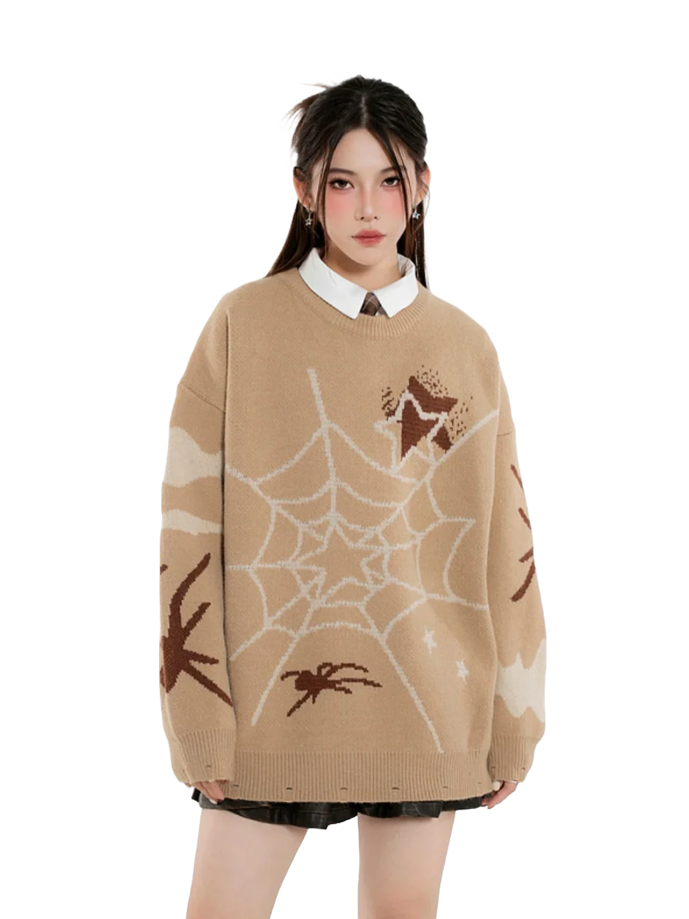 Spider Friend Oversized Knit Sweater - Image 6