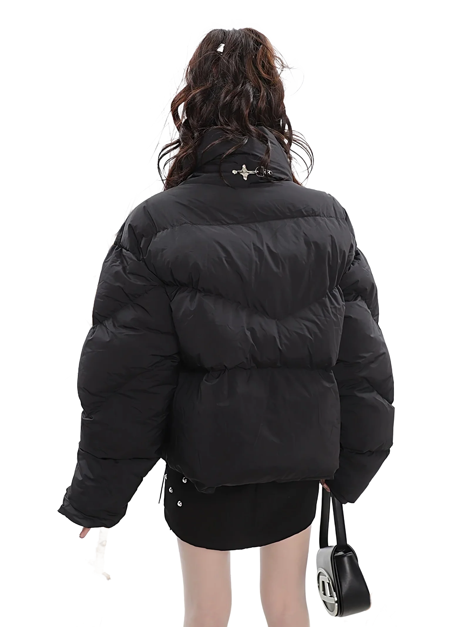 'Stella' Asymmetric Puffer Jacket - Image 2