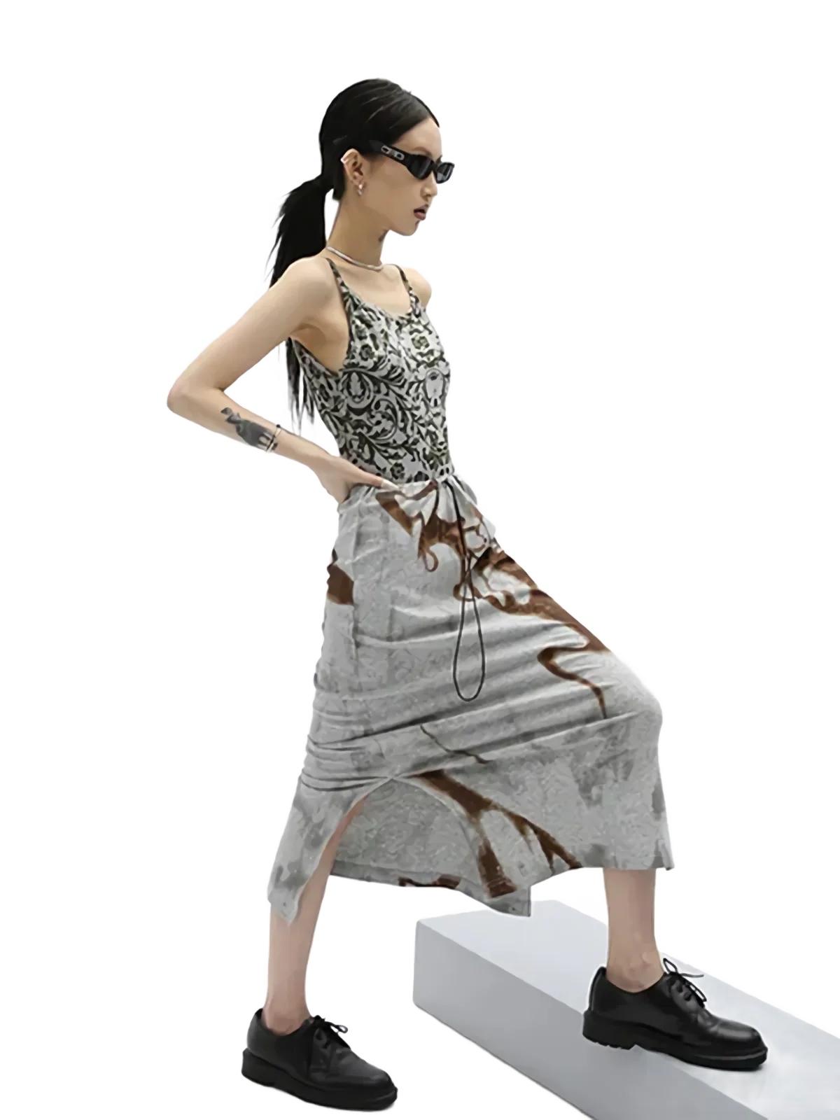 Stone Marble Maxi Skirt - Image 3