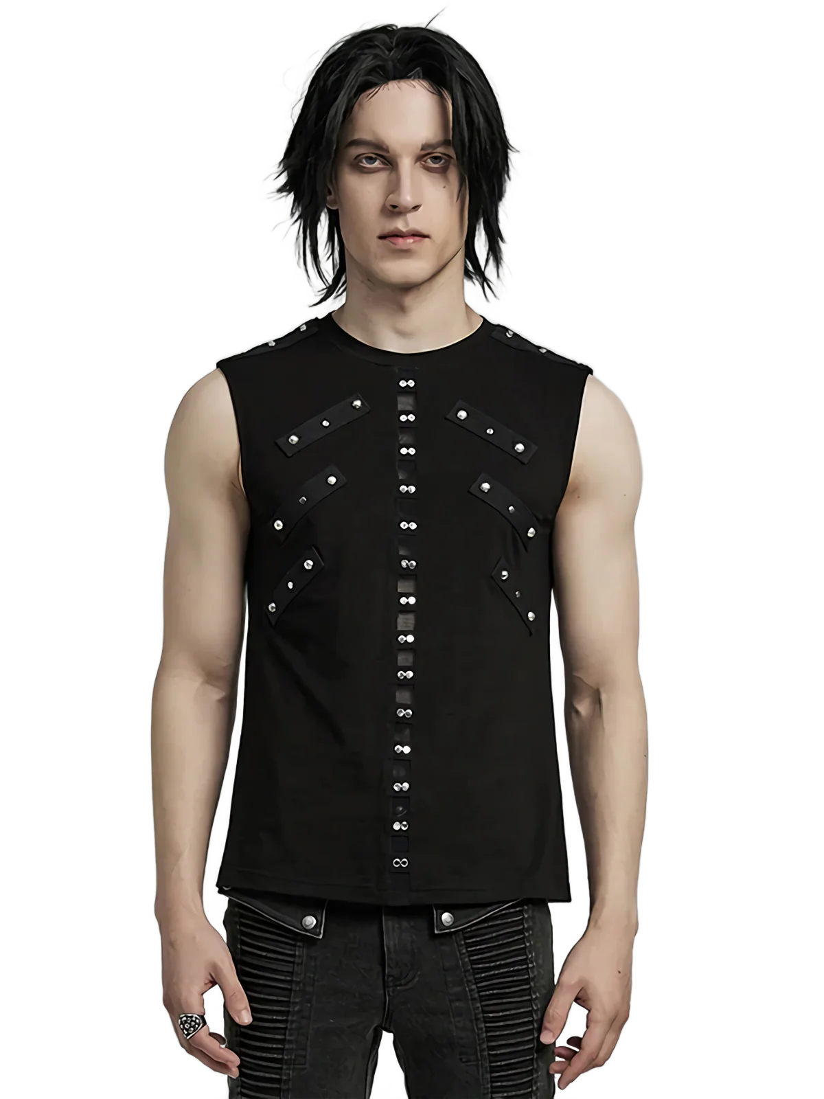 Structured Rivet Stud Tank Top