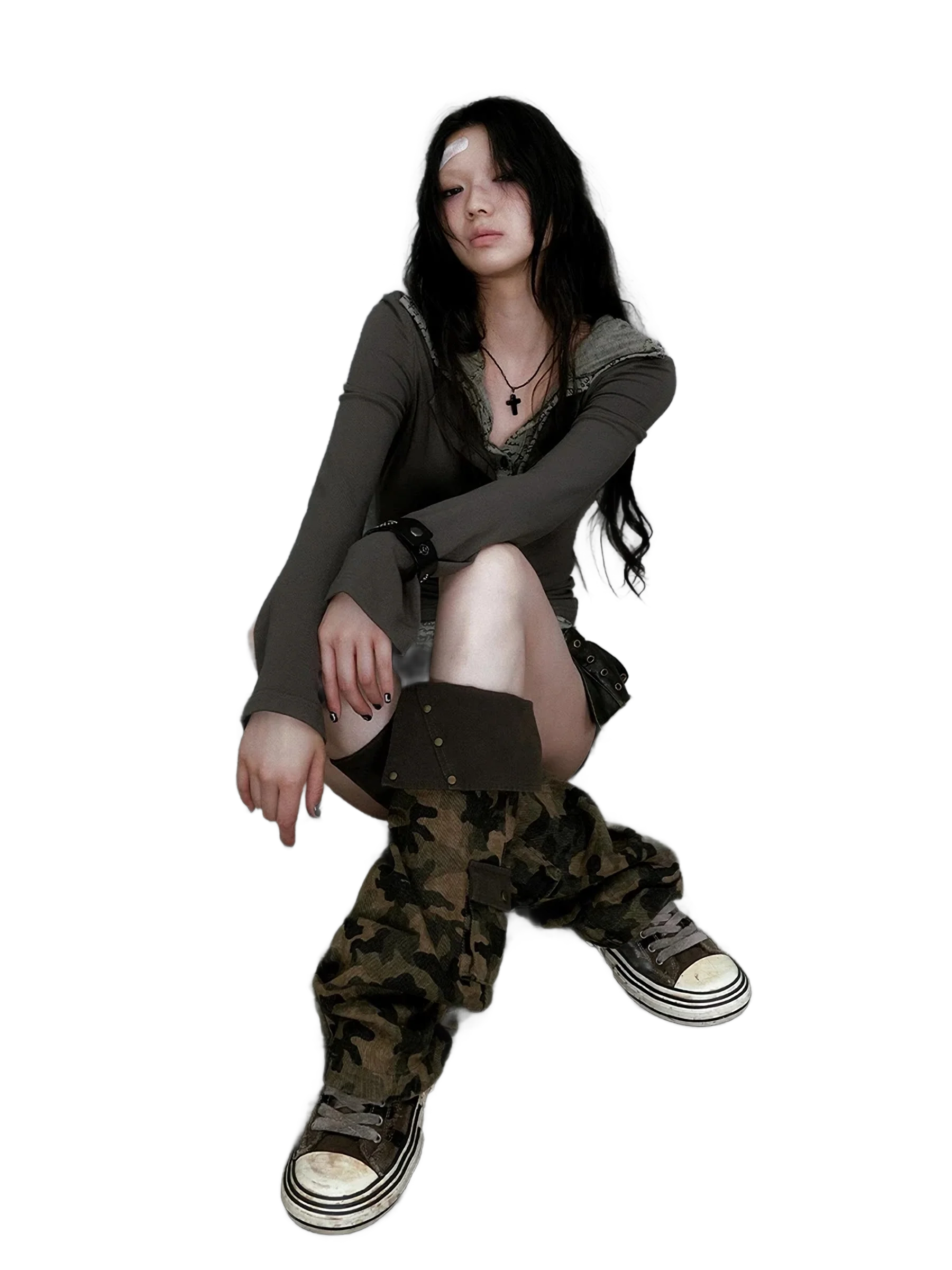 Studded Leg Warmers in Dark Leather or Camo - Image 5