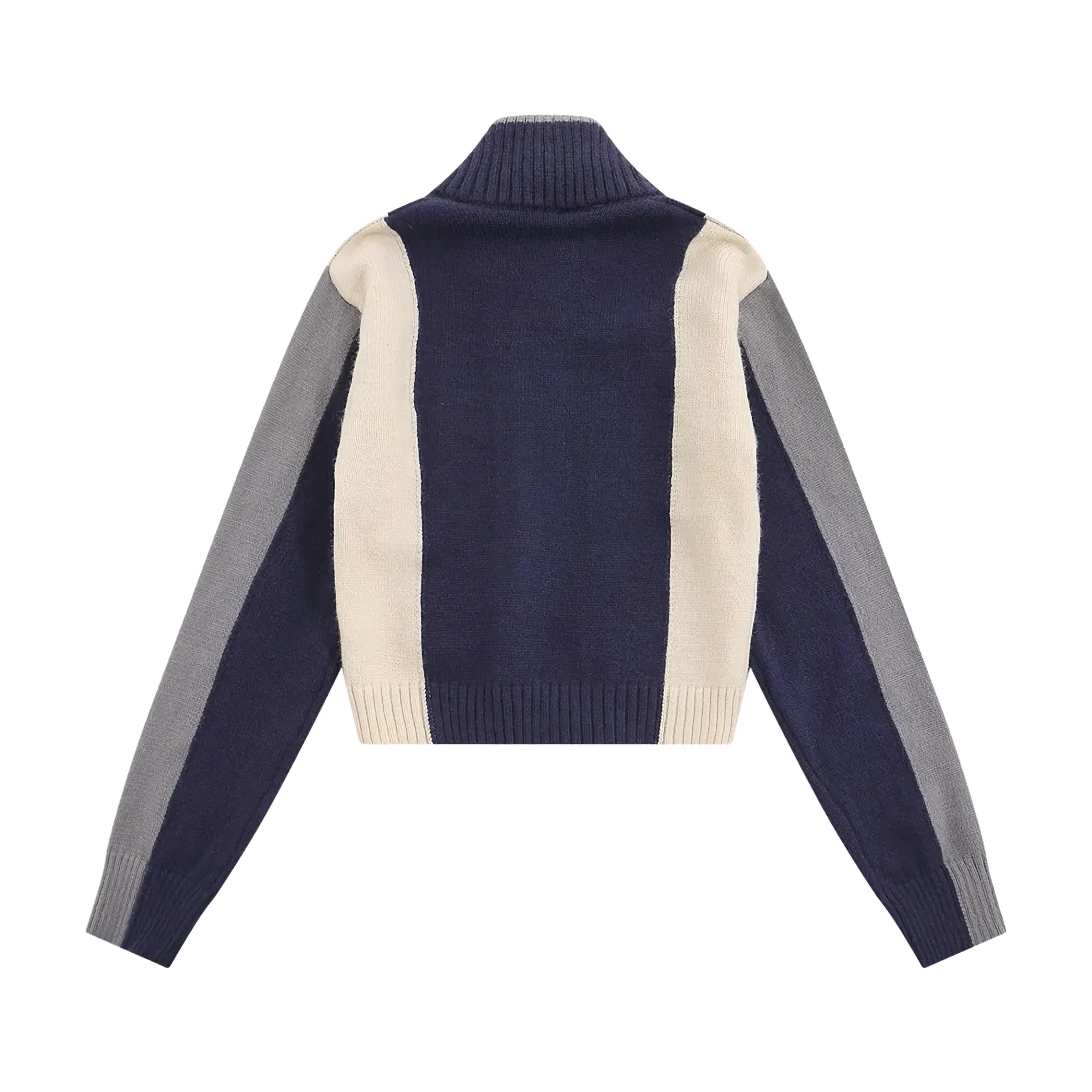 Team Knit Cropped Zip Up Cardigan - Image 4