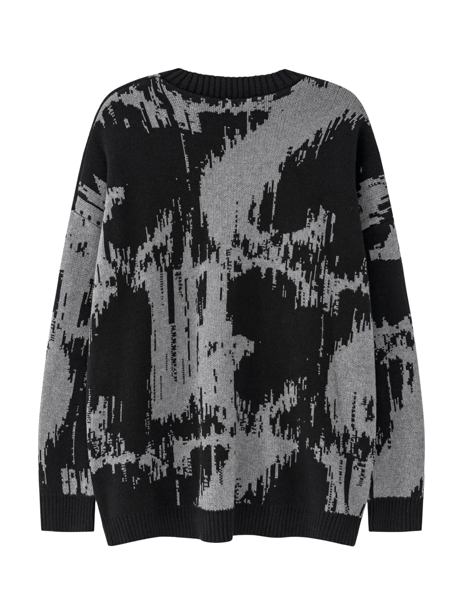 'Tide' Dark Abstract Knit Sweater - Image 5