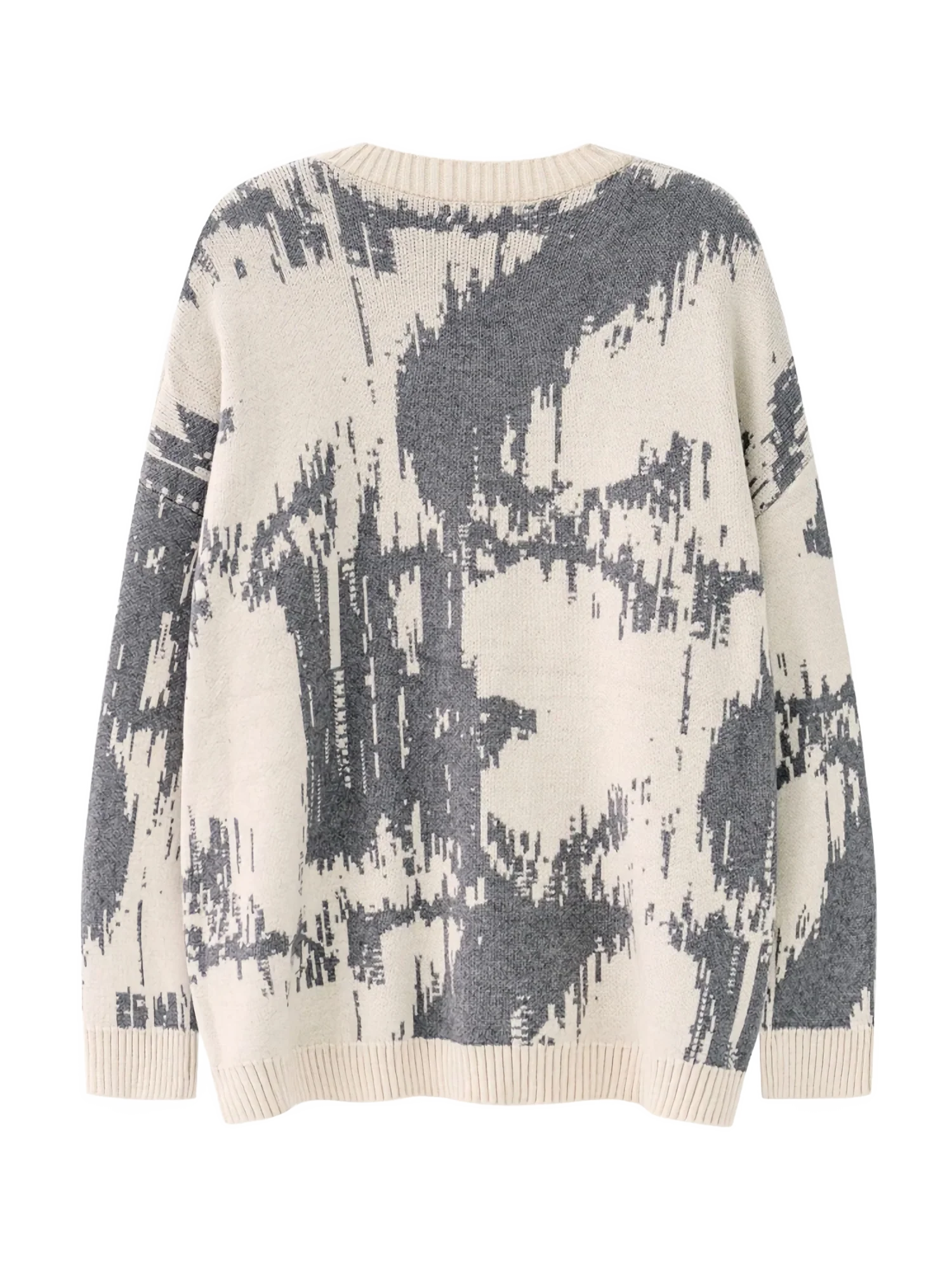 'Tide' Dark Abstract Knit Sweater - Image 6