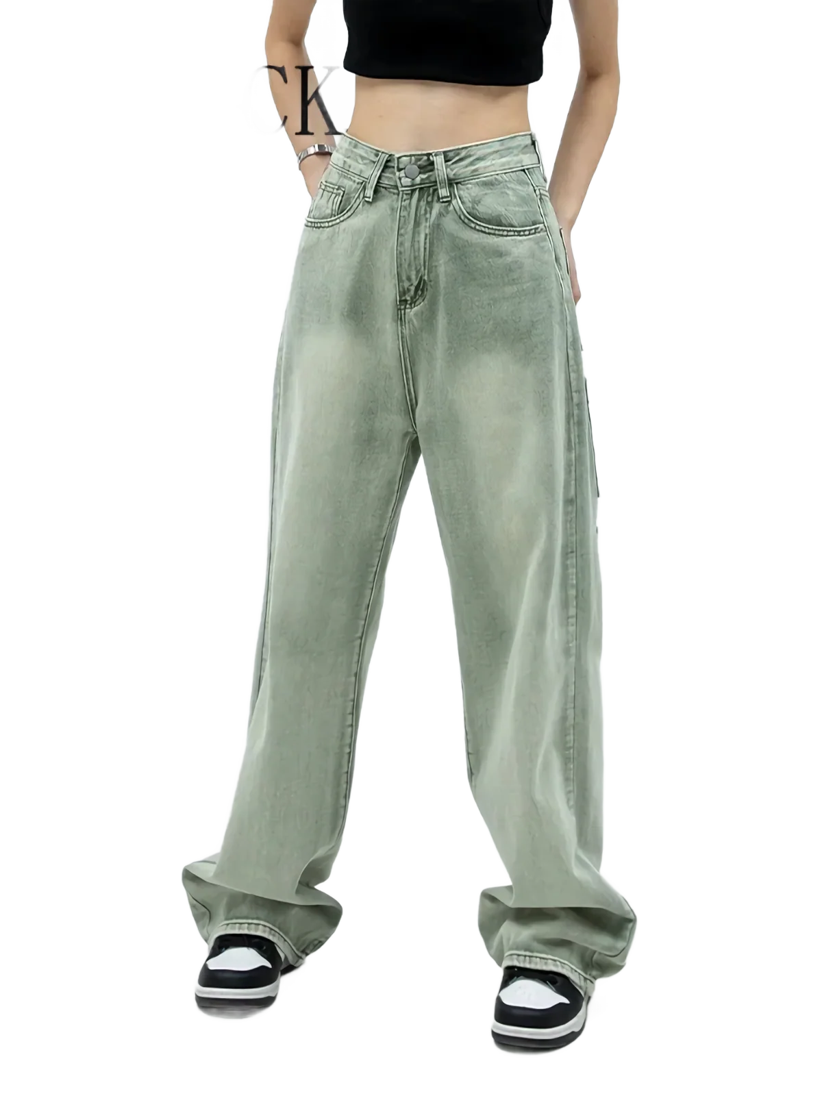 Triple Pocket Straight Leg Denim Jeans - Image 2