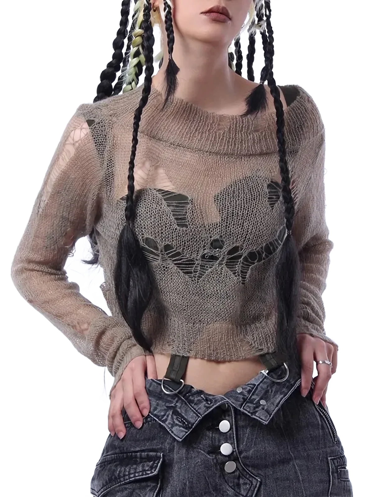 Urban Decay Off Shoulder Knit Sweater - Image 2