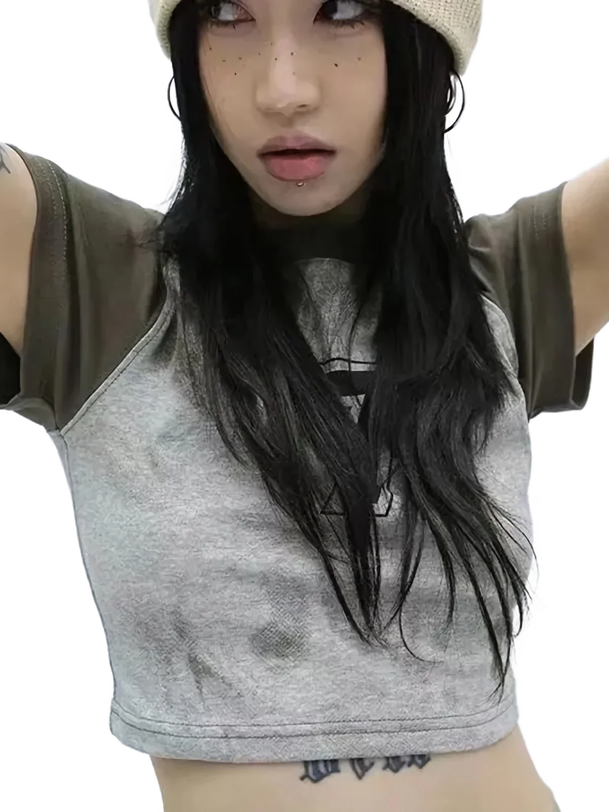 'Varsity' Cropped Cotton T-Shirt - Image 3